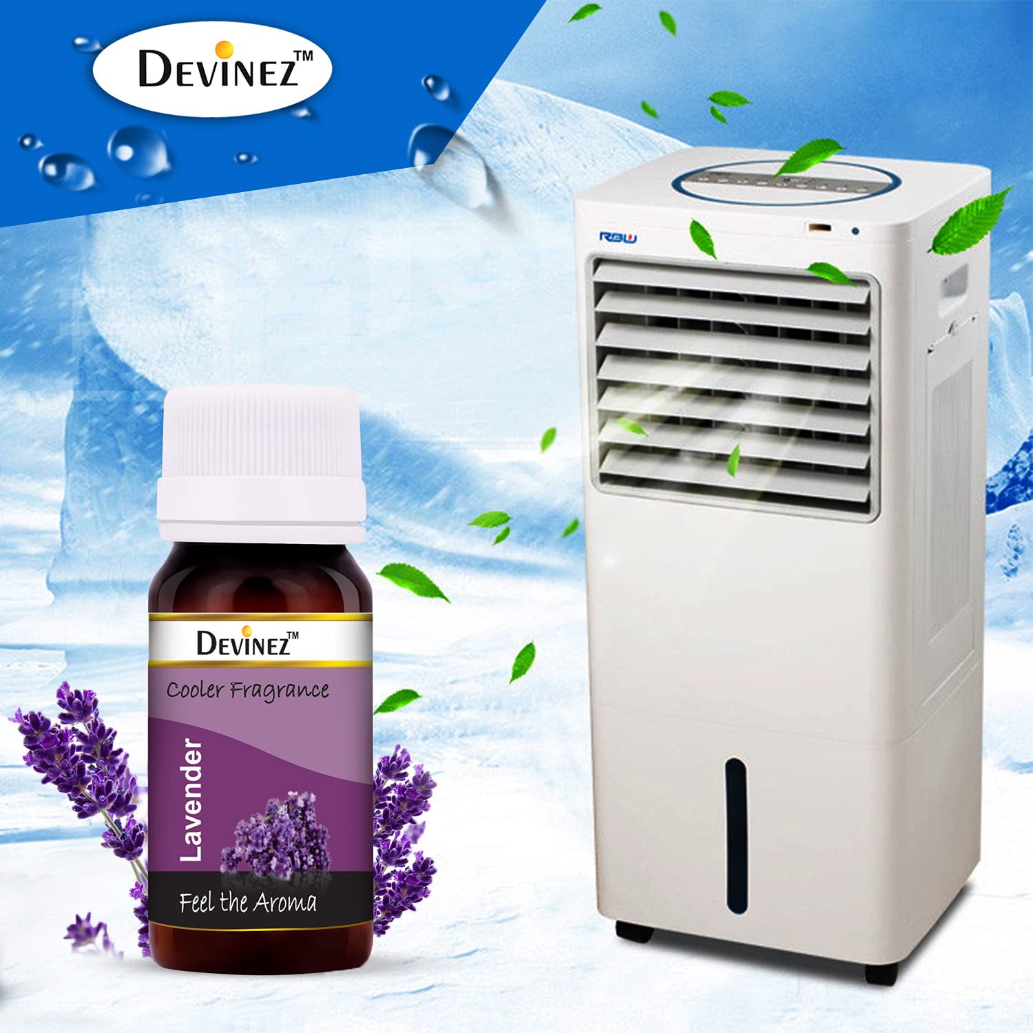 Lavender Cooler Perfume Oil - 30ml | Long Lasting Fresh & Calming Fragrance for Water Coolers | Aromatherapy Diffuser Liquid for Relaxation | Perfect for Offices, Homes & Spas to Create a Soothing Atmosphere
