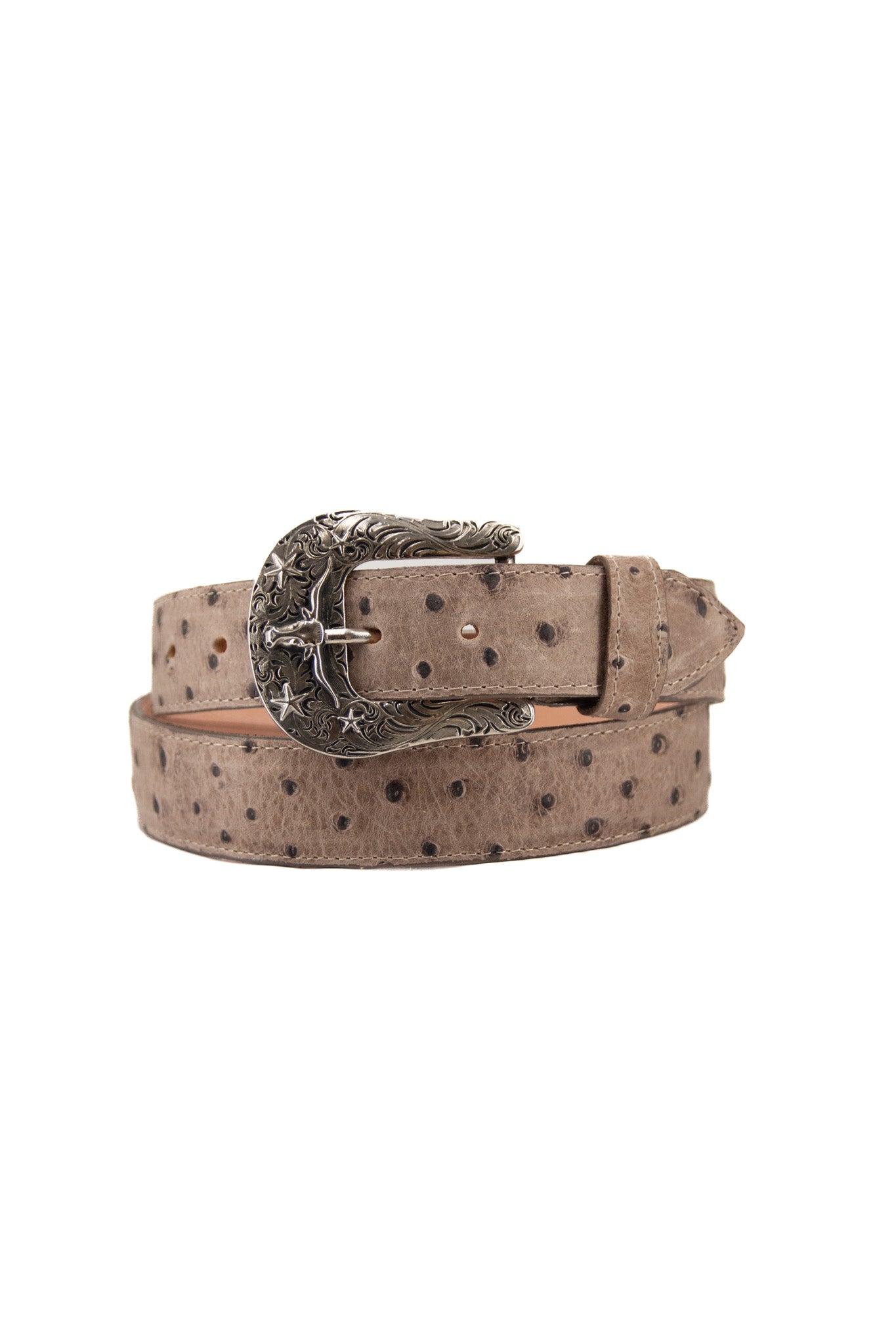 Stylish Ostrich Ranch Print Cowboy Belt for Men - Western Fashion Accessory for Rodeo, Country Music Festivals & Casual Wear