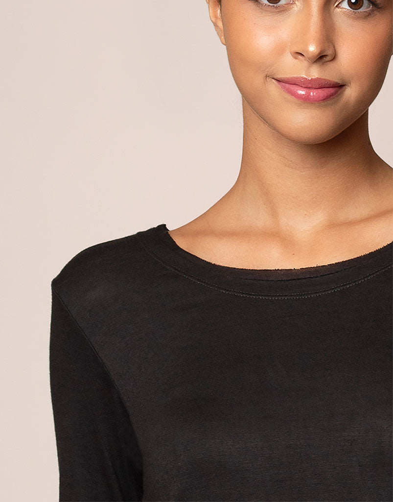Sunday Long Tee Black - Comfortable Casual T-Shirt for Men & Women | Perfect for Everyday Wear, Relaxing at Home, and Weekend Outings
