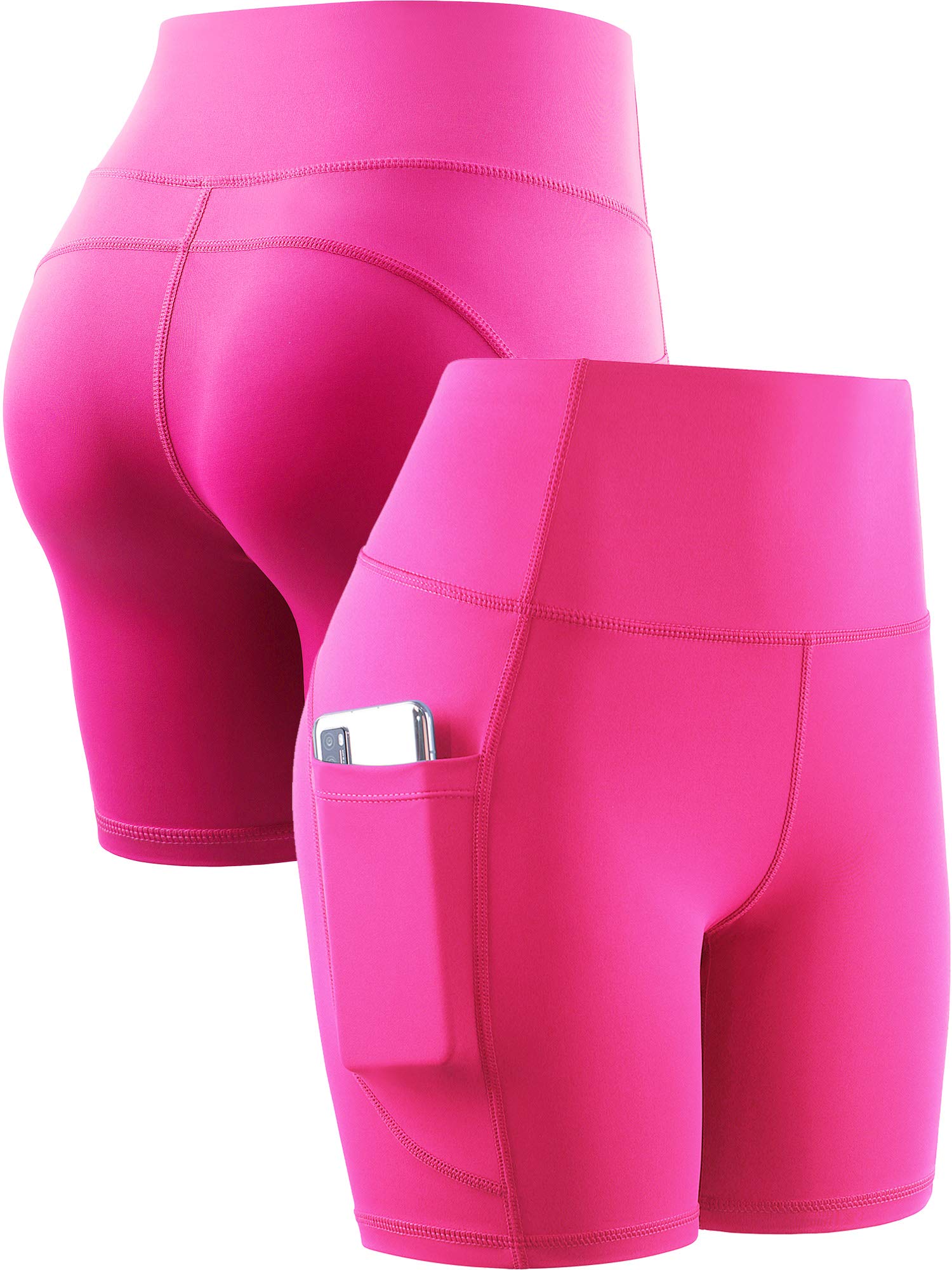 CADMUS High Waist Yoga Shorts for Women - 3/4/6/7/8 Inch Inseam, Naked Feeling Workout Running Biker Shorts - Perfect for Yoga, Gym, Running & Lounge Wear