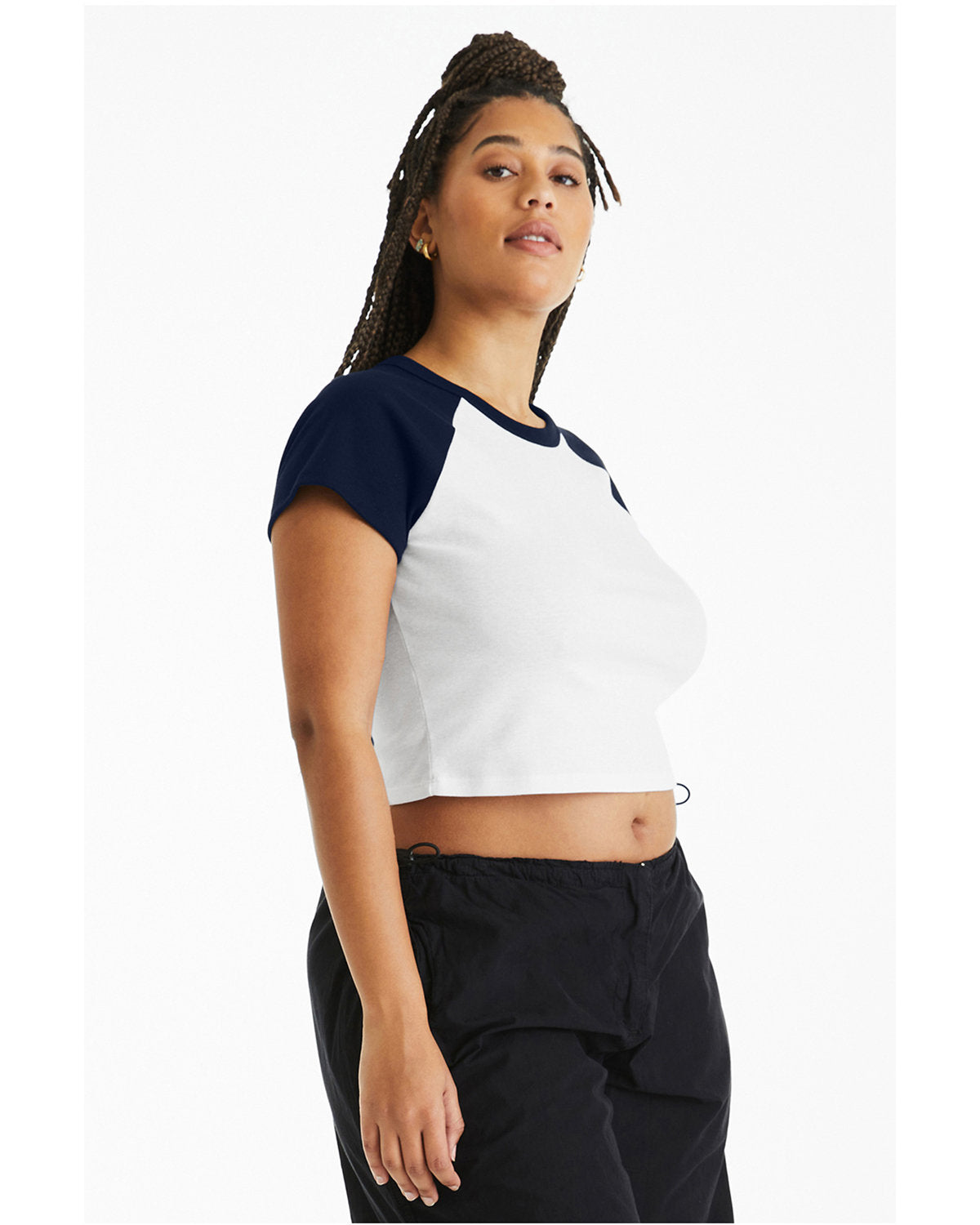 Bella + Canvas 1201 Women's Micro Ribbed Raglan Baby Tee - Soft Comfort Fit Short Sleeve T-Shirt for Casual Wear, Maternity & Everyday Outfits