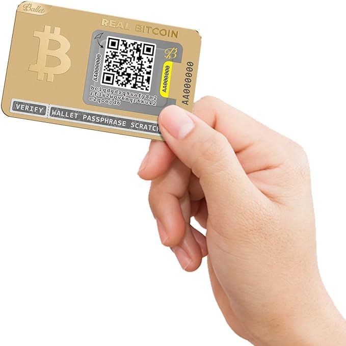Ballet Real Bitcoin Gold Edition - Secure Crypto Cold Storage Card | Multi-Currency & NFT Hardware Wallet for Bitcoin, Ethereum & More | Ideal for Travel, Gifting & Long-Term Crypto Storage