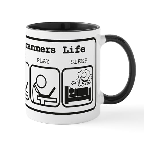 White/Black Inside - Unique The Programmers Life Mug