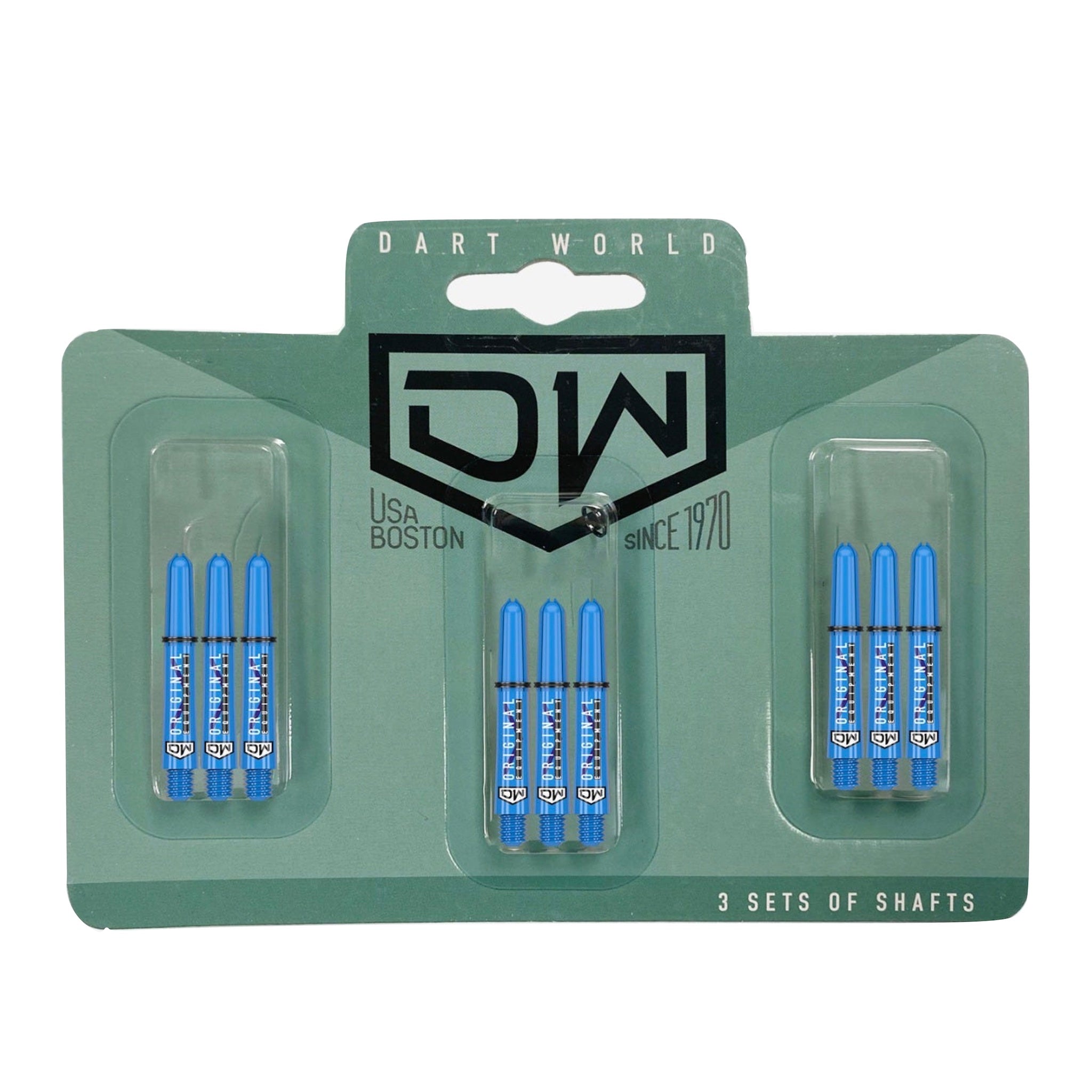 DART WORLD Clinch Darts Shafts 3PK - High Performance Dart Shafts for Steel Tip Darts (Blue) | Perfect for Professional Players & Dart Enthusiasts | Great for Bars, Tournaments & Home Practice