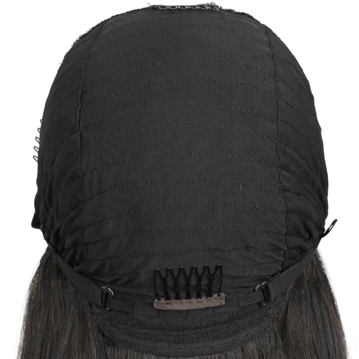 Yaki Straight 2x6 HD Lace Closure 100% Human Hair Glueless Wig - Natural Black Brazilian Hair for Women, Pre-Plucked with Baby Hair, Breathable & Comfortable for Daily Wear, Parties & Special Occasions