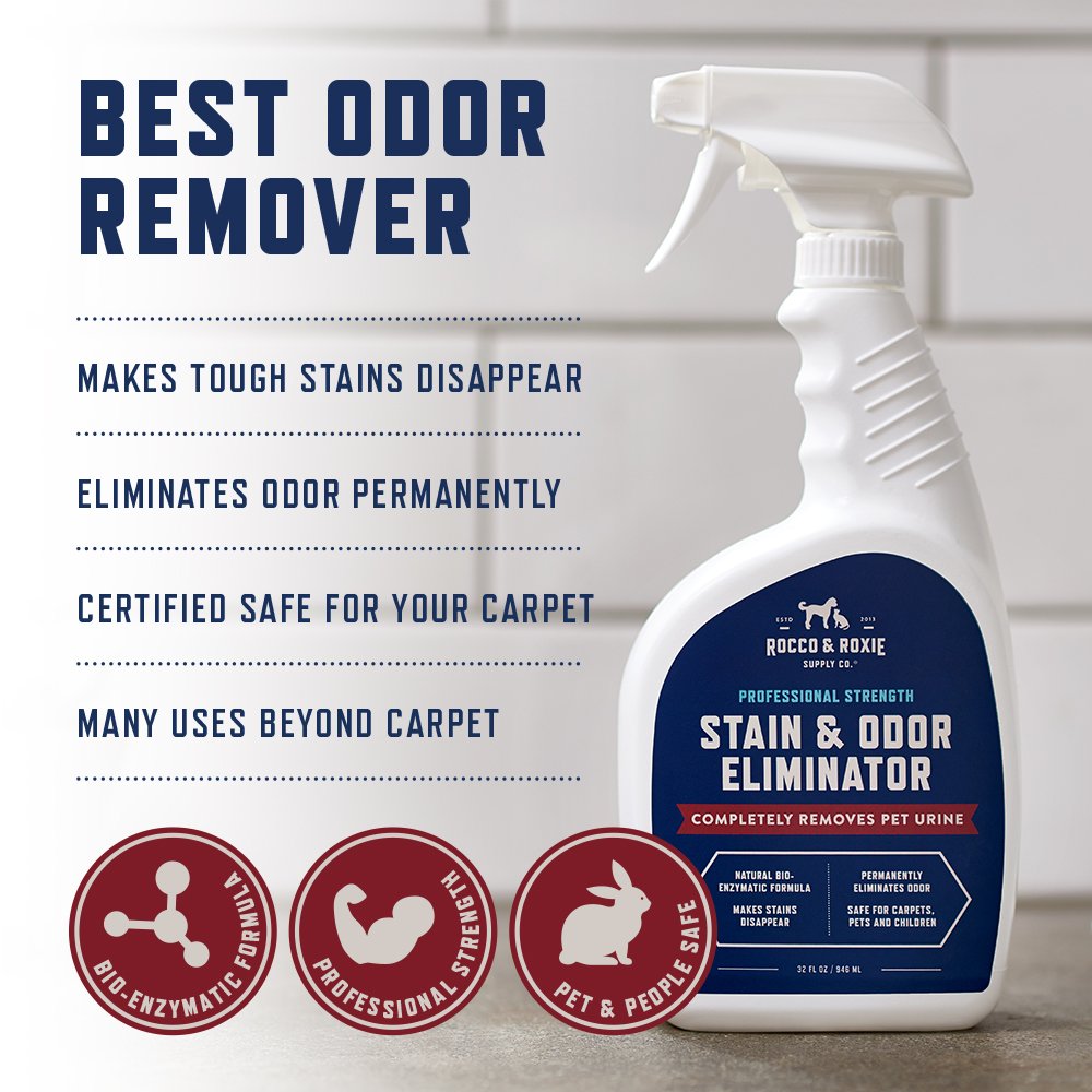 Rocco & Roxie Cat Urinary Tract Health Supplements with Stain & Odor Eliminator - UTI Support for Cats & Kitten - Perfect for Litter Box & Home Odor Control