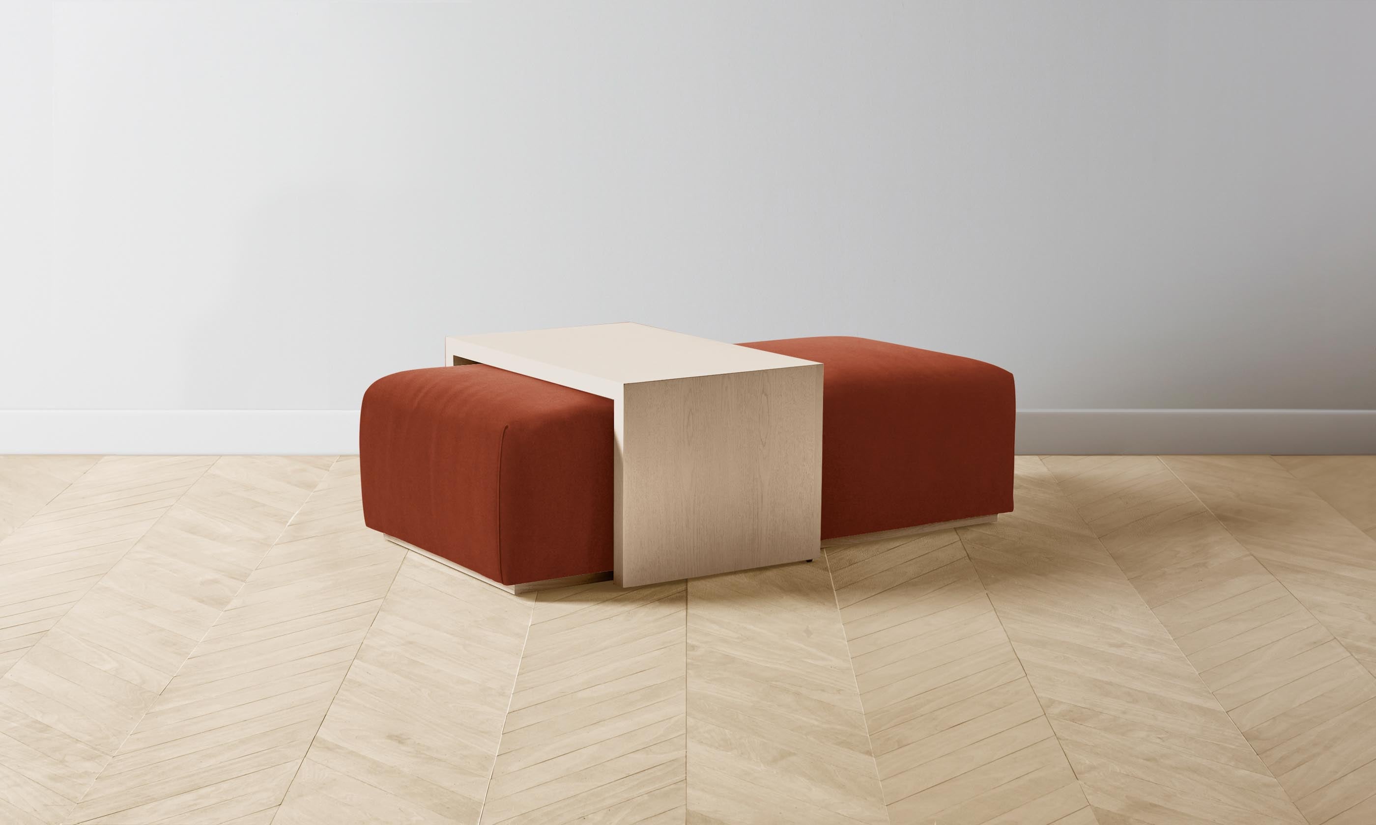 The Bowery Ottoman - Luxurious Mohair Spice Upholstered Footrest & Accent Chair for Living Room, Bedroom, or Office - Perfect for Relaxing & Adding Elegant Style
