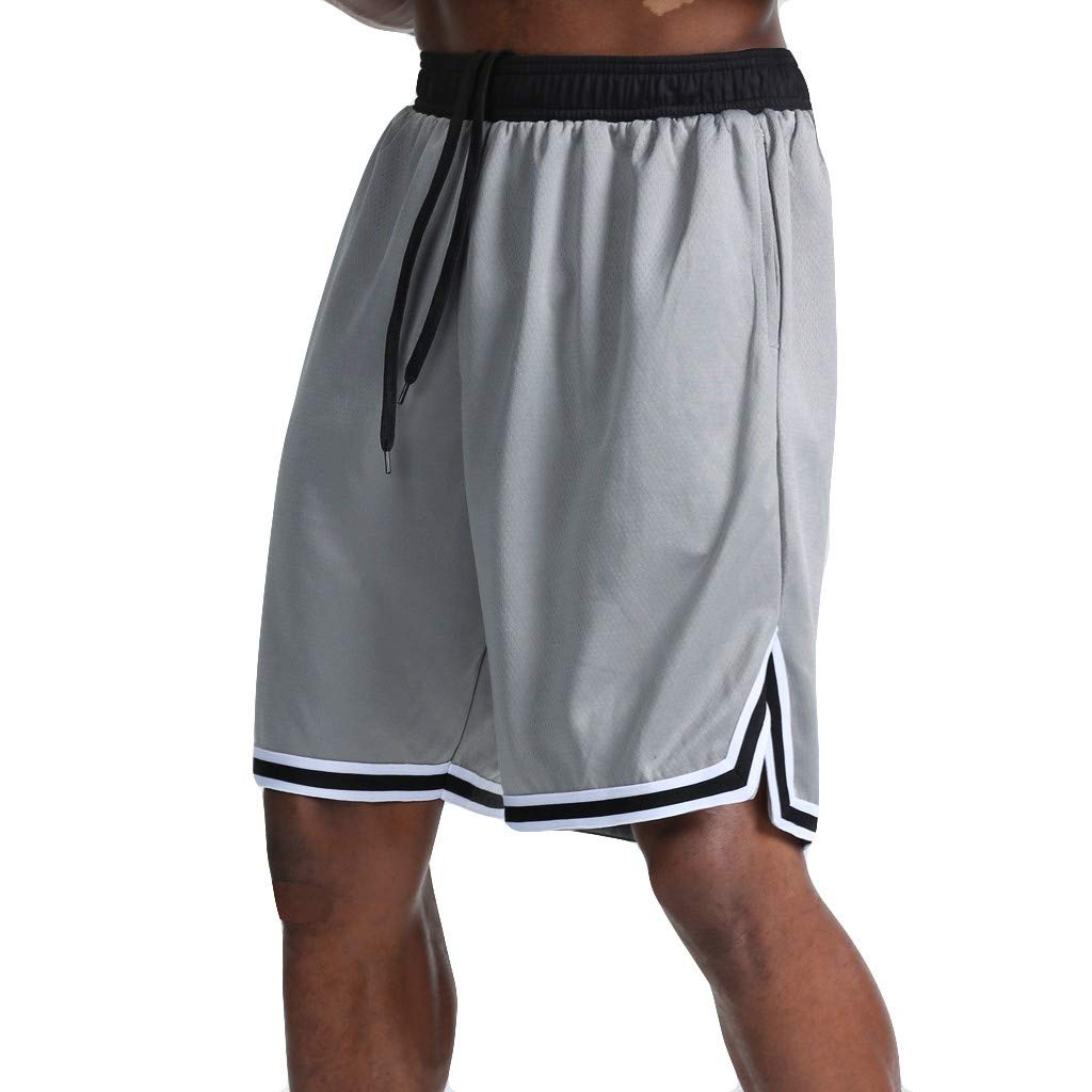 Yowein Men's Quick Dry Running Shorts - Breathable Mesh Basketball Athletic Shorts with 2 Pockets for Big & Tall - Perfect for Gym, Workout & Casual Wear