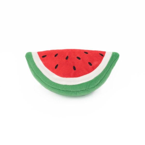 ZippyPaws NomNomz Watermelon Squeaky Dog Toy - Fun Chew Toy for Small & Medium Dogs - Perfect for Playtime, Training & Outdoor Activities
