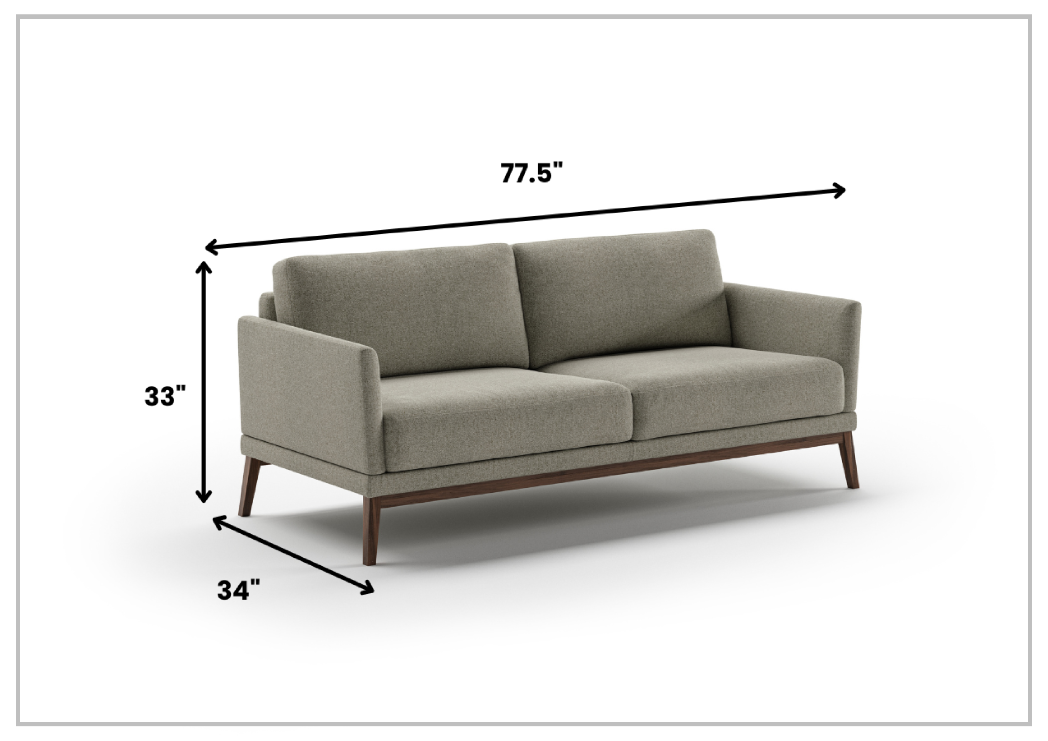 Premium Luonto Viola Fabric Sofa with Superior Seat Cushion - Comfortable Modern Living Room Furniture for Home & Office Use