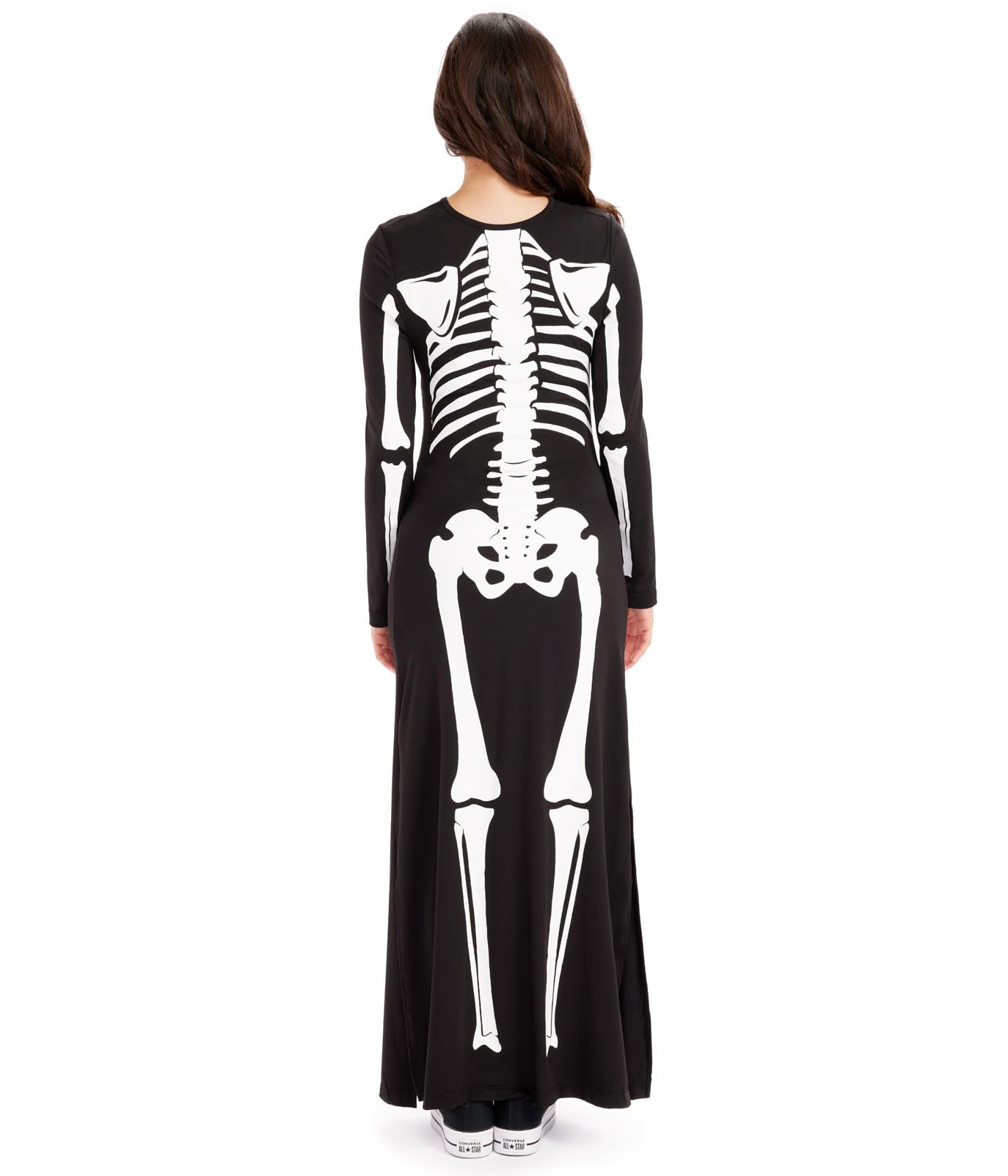 Tipsy Elves Women's Maternity Skeleton Costume Dress - Long Sleeve Halloween Outfit with Baby Skeleton Graphic | Perfect for Halloween Parties, Maternity Photoshoots & Themed Events