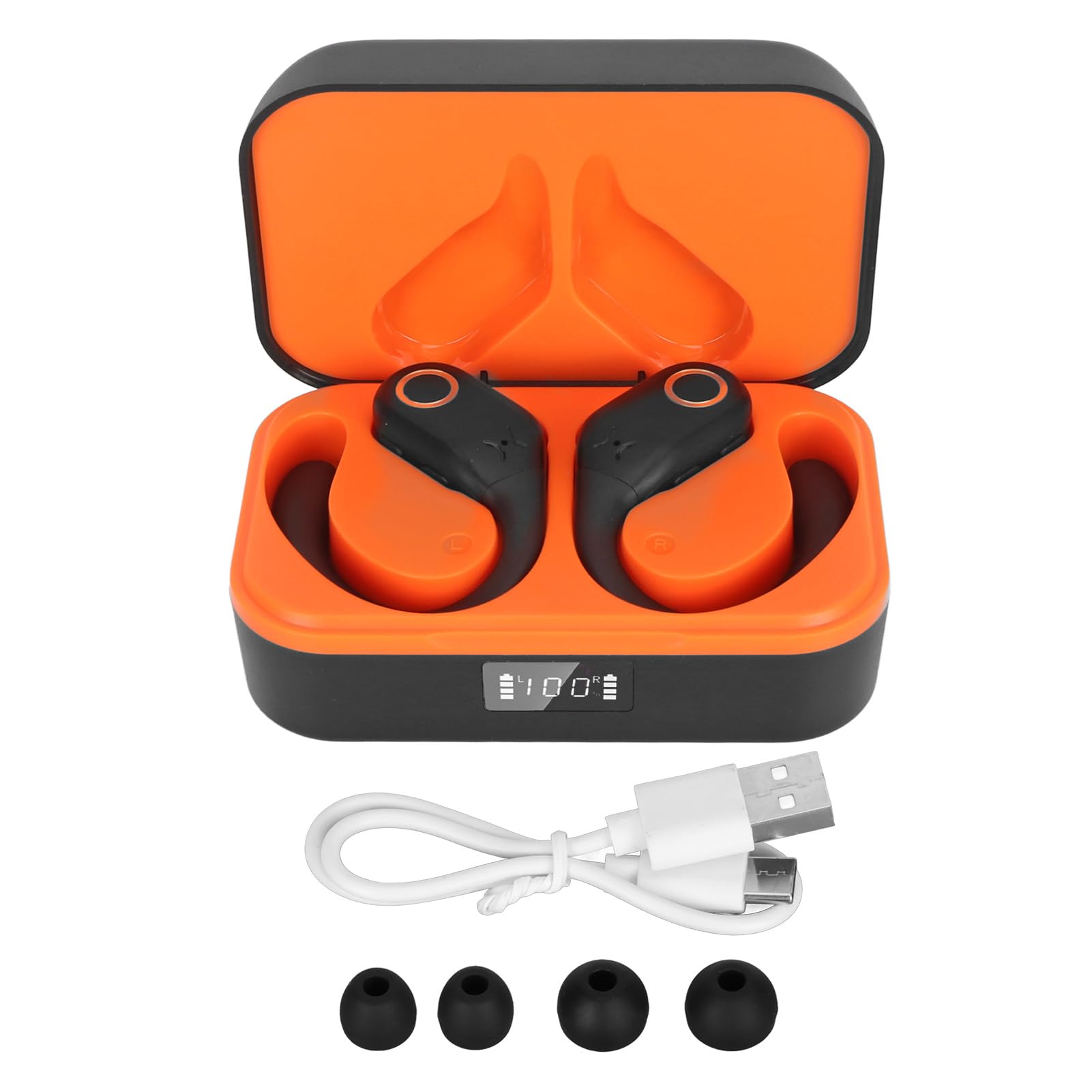 Wireless Bluetooth Language Translator Earbuds with Charging Case - 144 Languages (74 Languages & 70 Accents) Real-Time Voice Translation Headphones with App - Perfect for Travel, Business Meetings & Language Learning (Black)