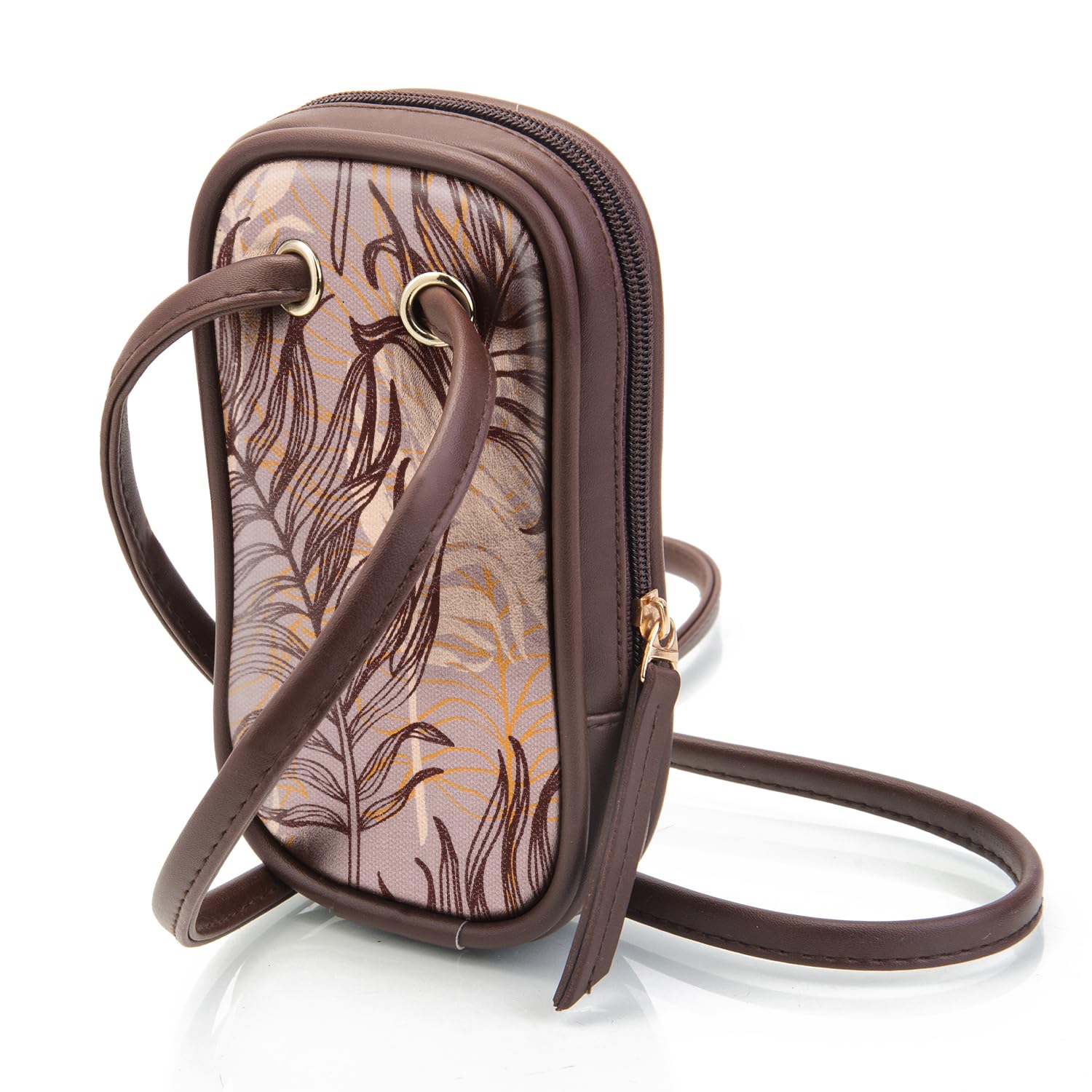 SACCI MUCCI Women's Crossbody Phone Bag - Stylish Cell Phone Pouch with Wallet & Sling Design - Perfect for Everyday Use, Travel, and Shopping (Botanical Print)