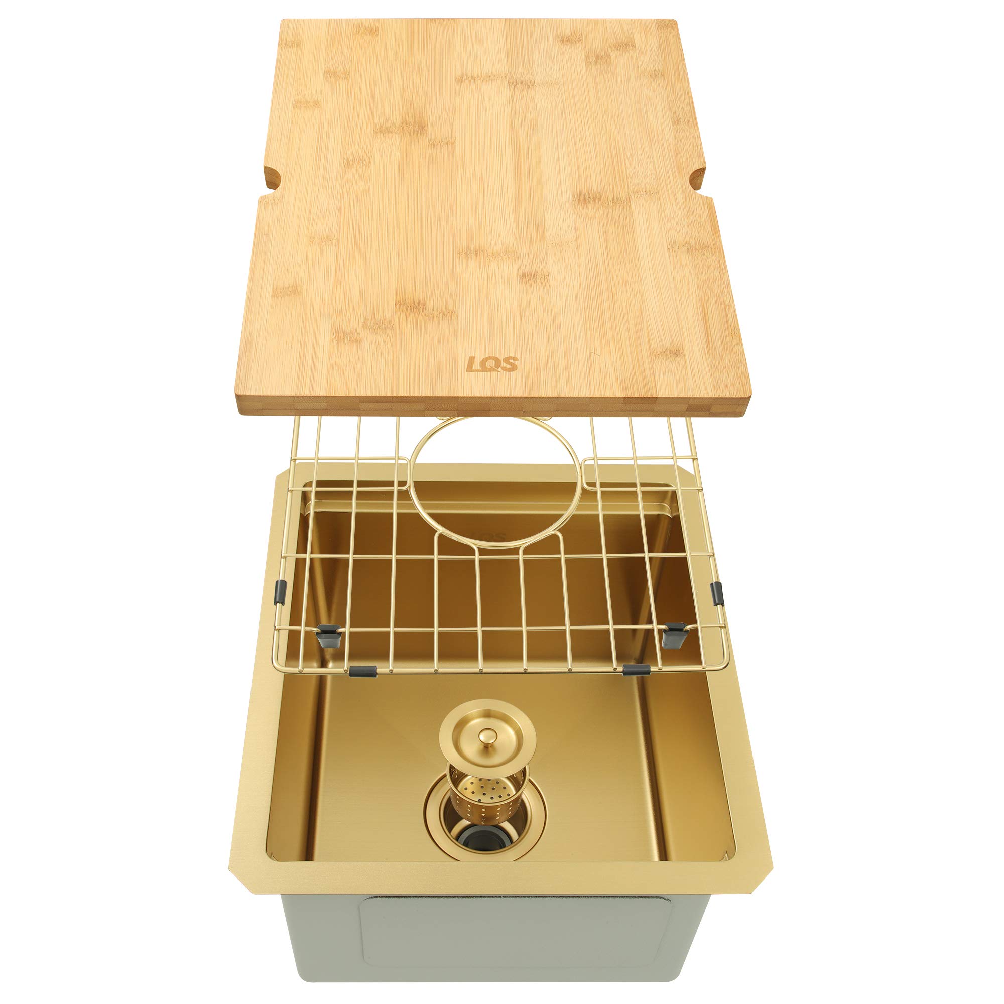 Premium Gold Undermount Bar Sink - 15