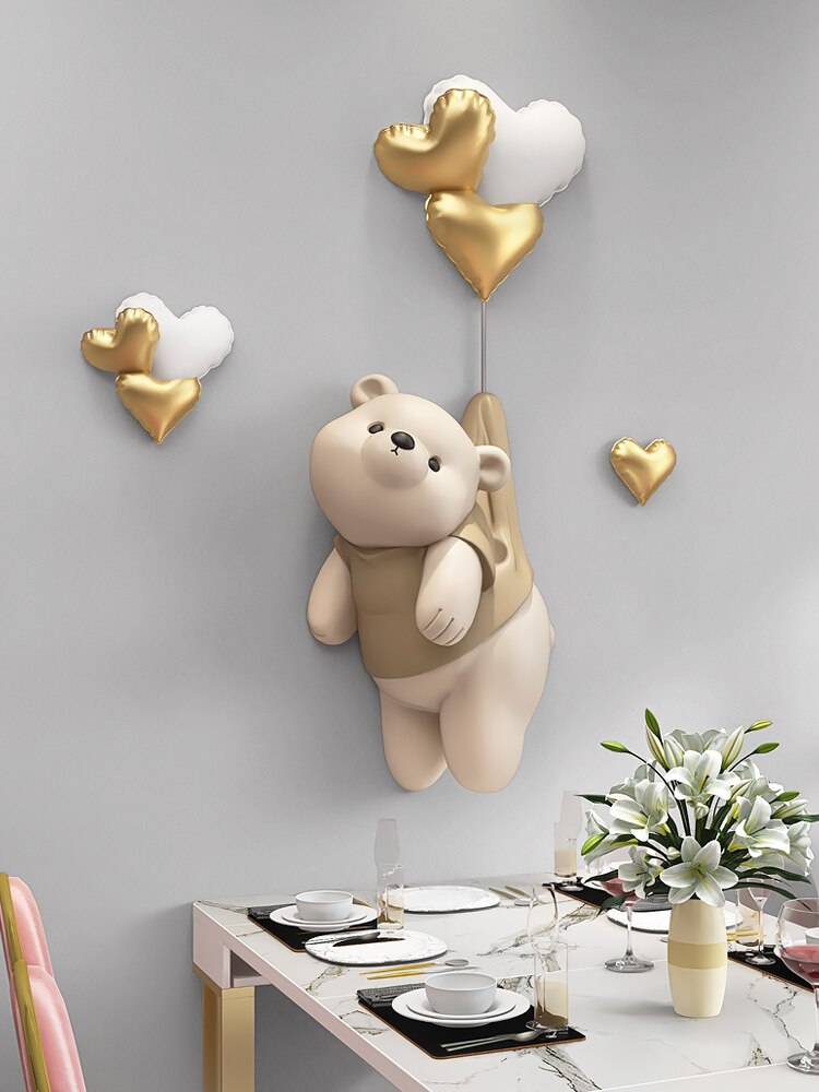 Cute Teddy Bear Wall Decor - Adorable Bear Wall Hanging for Nursery, Kids Room & Home Decoration | Perfect for Baby Showers, Birthday Gifts & Cozy Bedroom Aesthetics