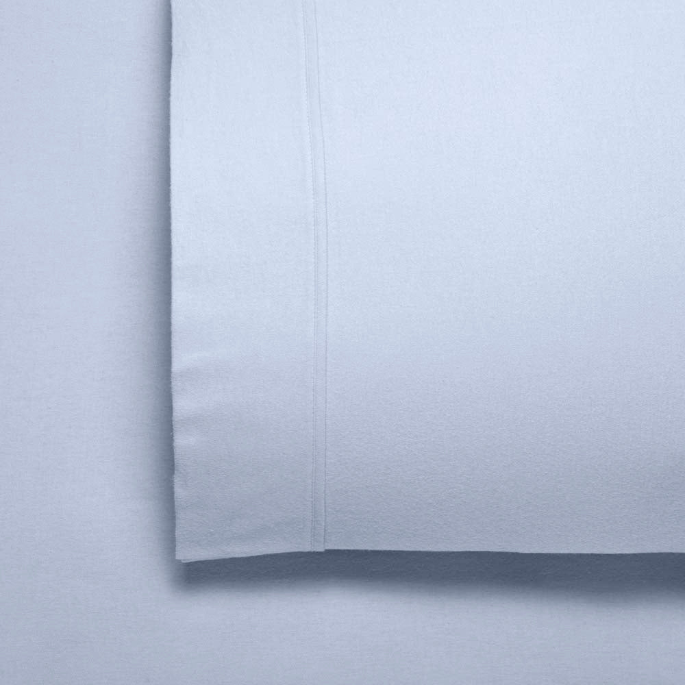Premium Fletcher Cotton Flannelette Sheet Set - Soft & Breathable Steel Blue Single Bed Sheets (50cm) for Cozy Sleep & Home Decor