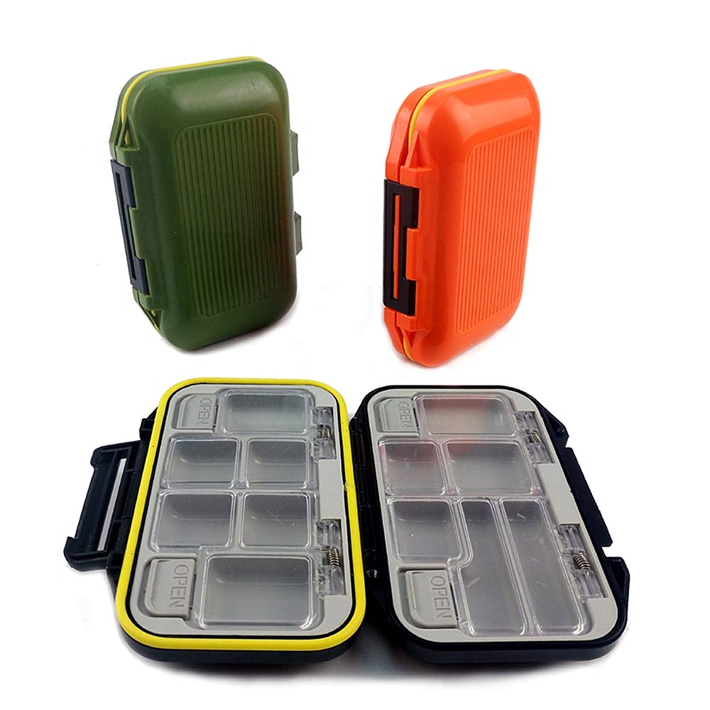 HWZ Waterproof Fishing Tackle Box - Durable Hook & Gear Storage Organizer for Freshwater & Saltwater Fishing Accessories | Perfect for Boat, Kayak, Shore Fishing Trips