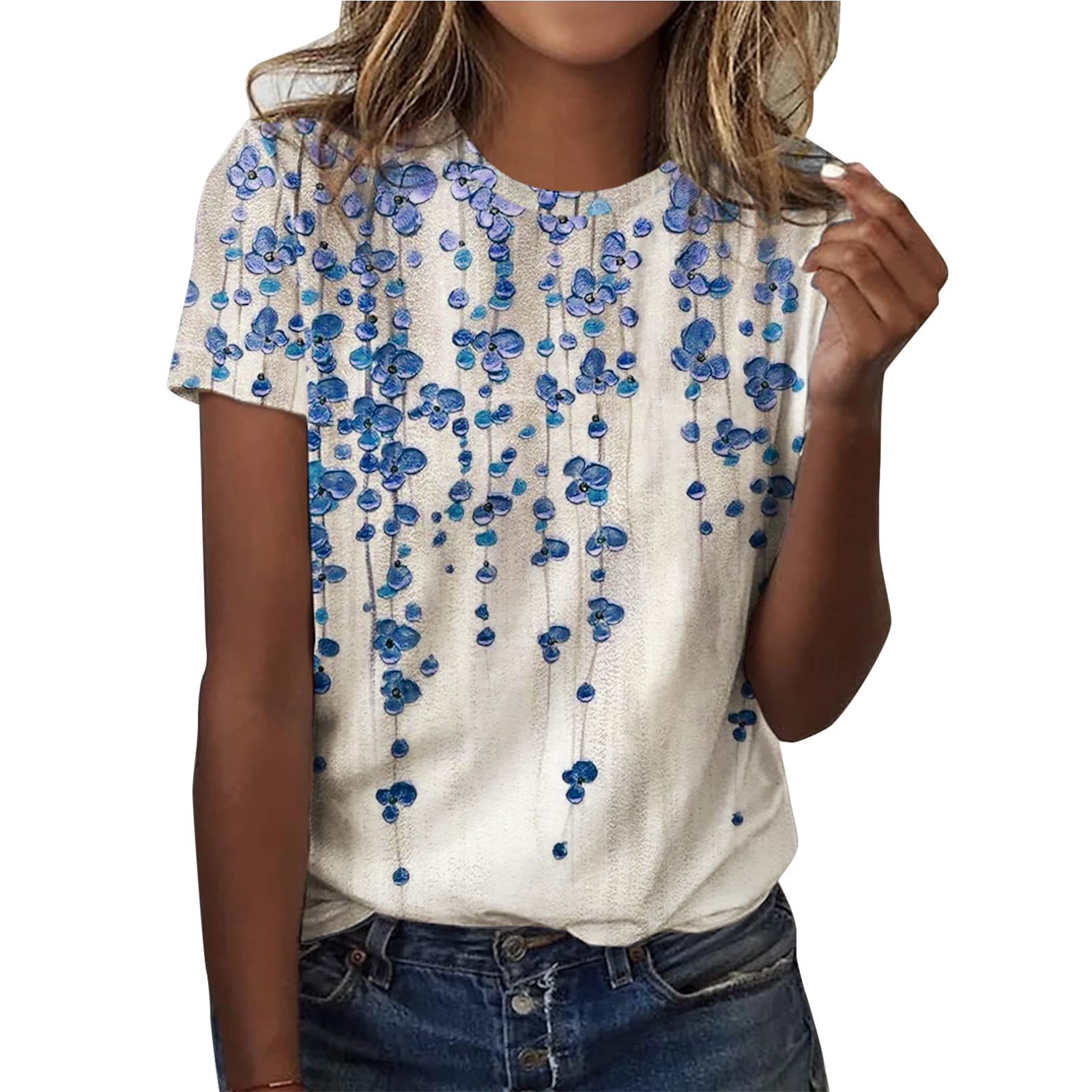 Women's Work Blouses & Casual Tops - Off Shoulder Shirts, Swimwear & July 4th T-Shirts | Solid Color Pack in Blue Size Small GJ-2297 | Perfect for Office Wear, Summer Outfits & Holiday Parties
