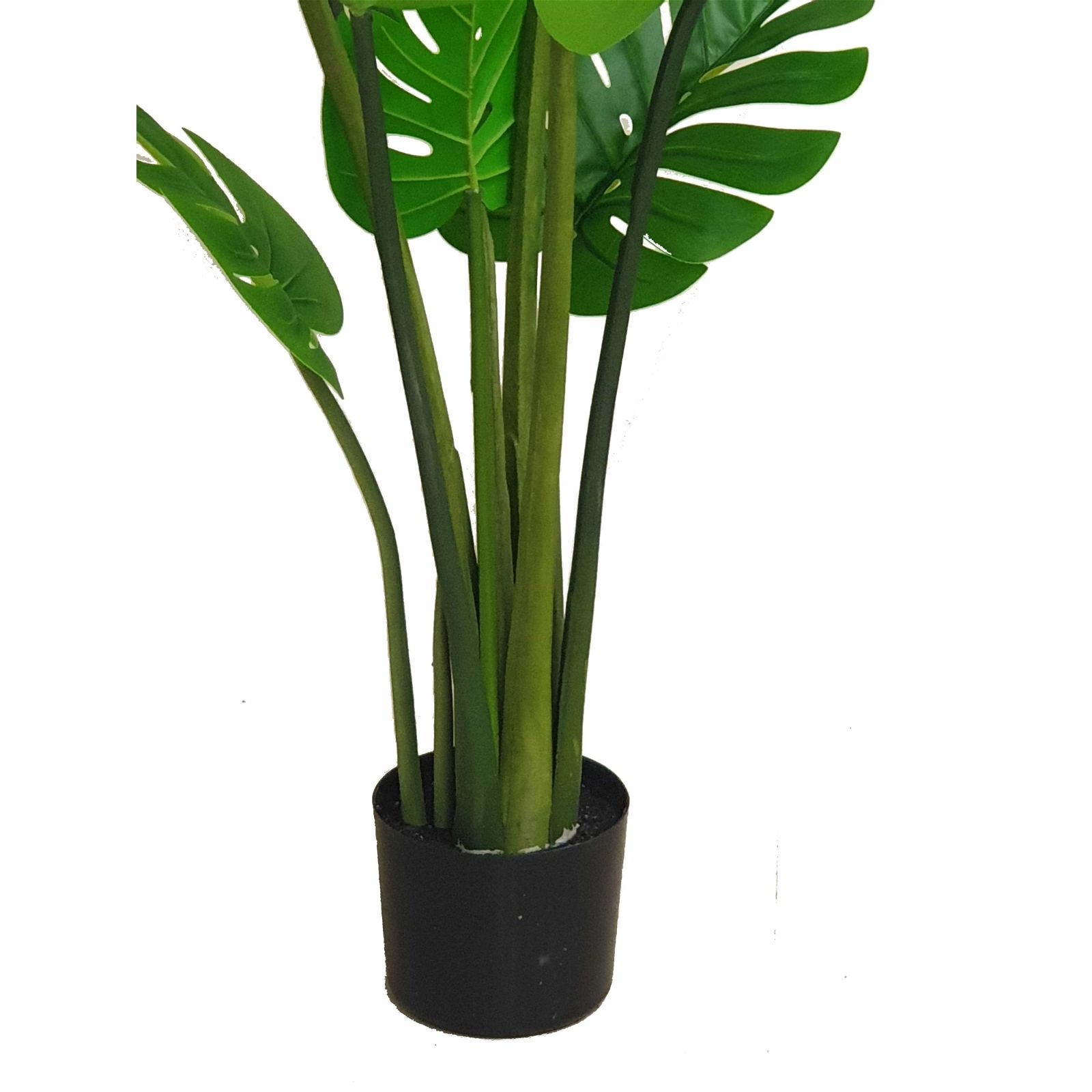 120cm Realistic Monstera Palm Artificial Plant by Criterion - Perfect for Home Office Decor, Living Room Greenery & Indoor Jungle Theme