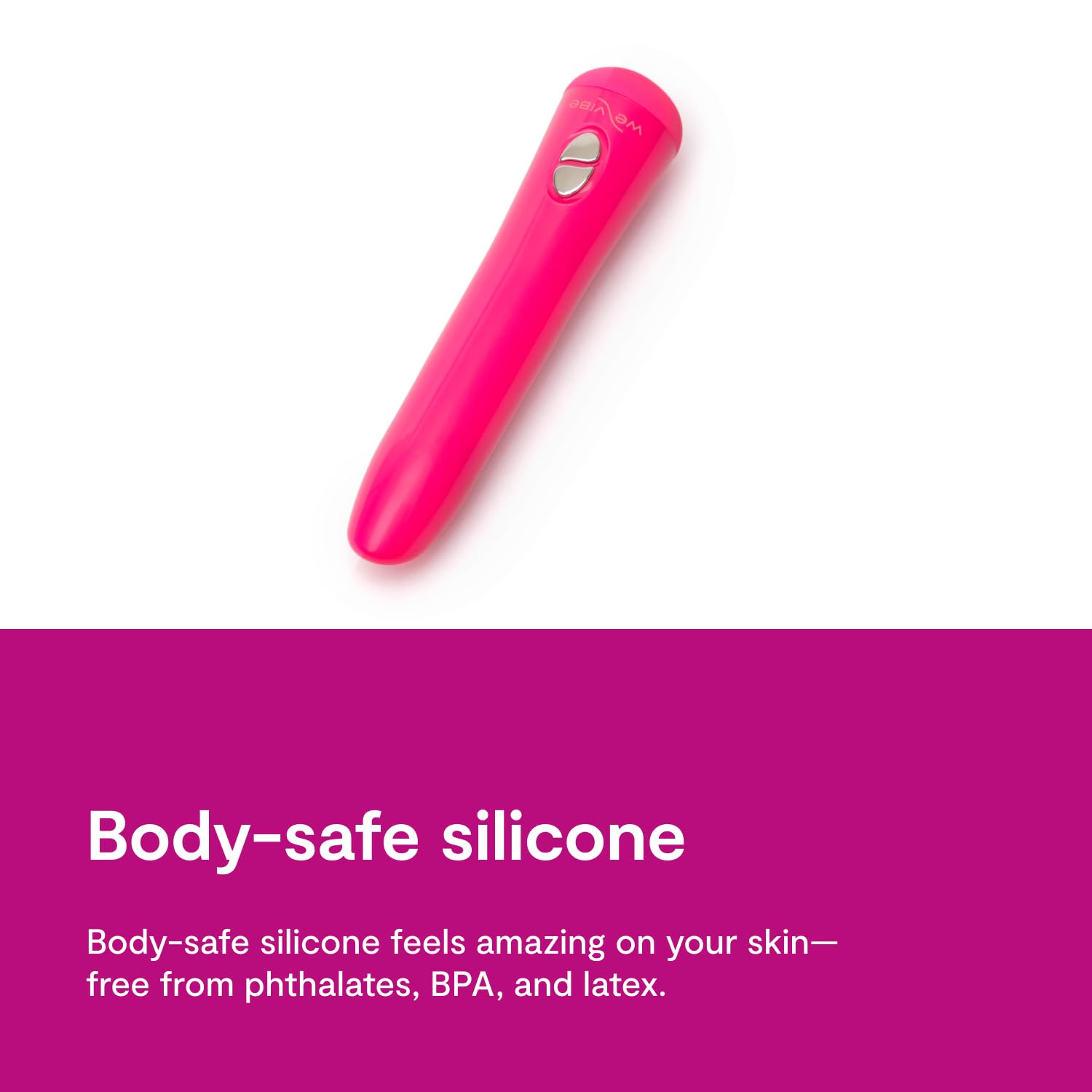We-Vibe Tango Bullet Vibrator for Women - 8 Powerful Vibration Modes, Waterproof & Rechargeable Clitoral Stimulator - Perfect Couples Sex Toy for Bedroom Play, Travel & Romantic Nights (Pink)