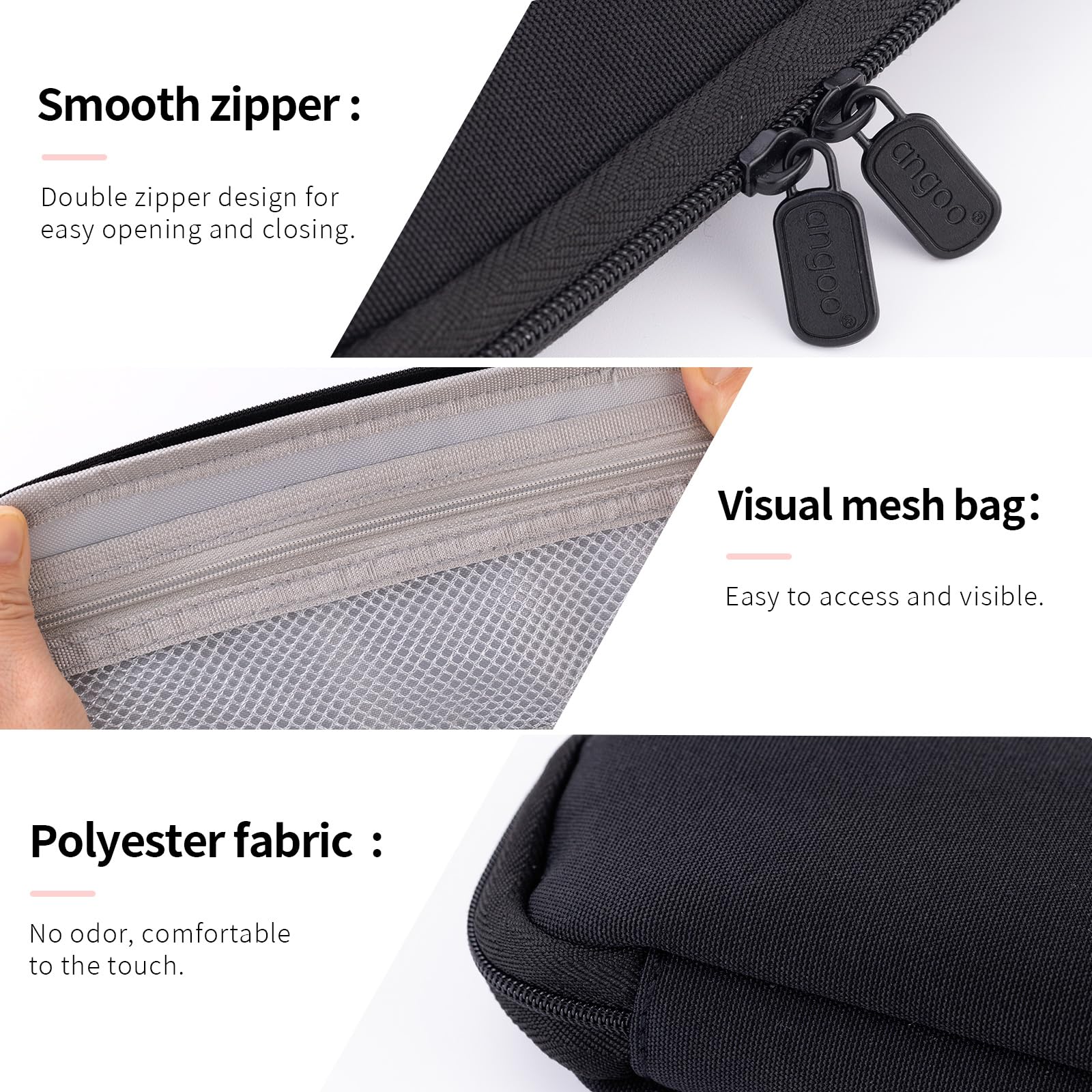ANGOOBABY Pencil Case - Durable Pen Pouch for School, Office & Travel