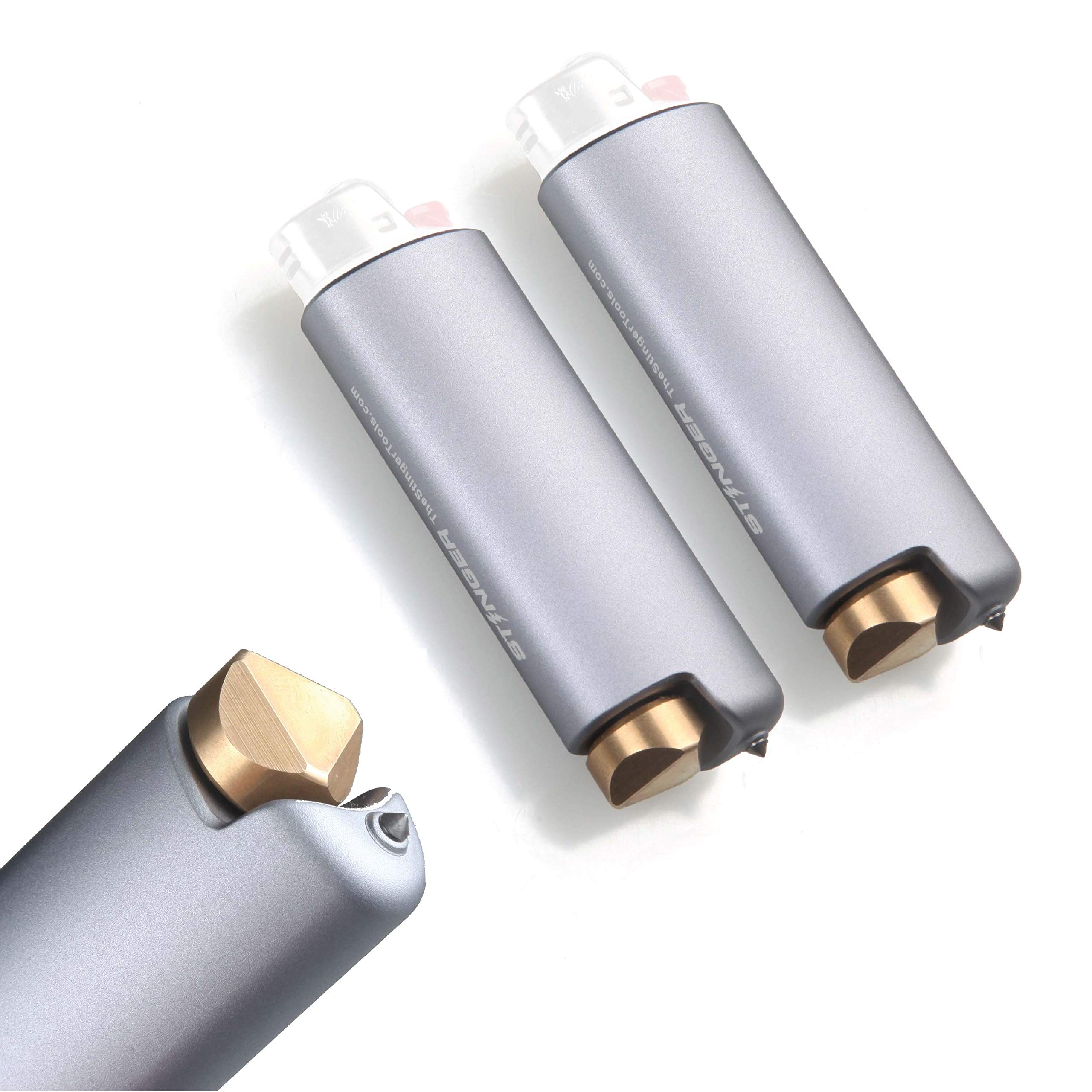 Stinger BIC Lighter Case with Window Breaker & Fidget Spinner - Car Emergency & EDC Accessory