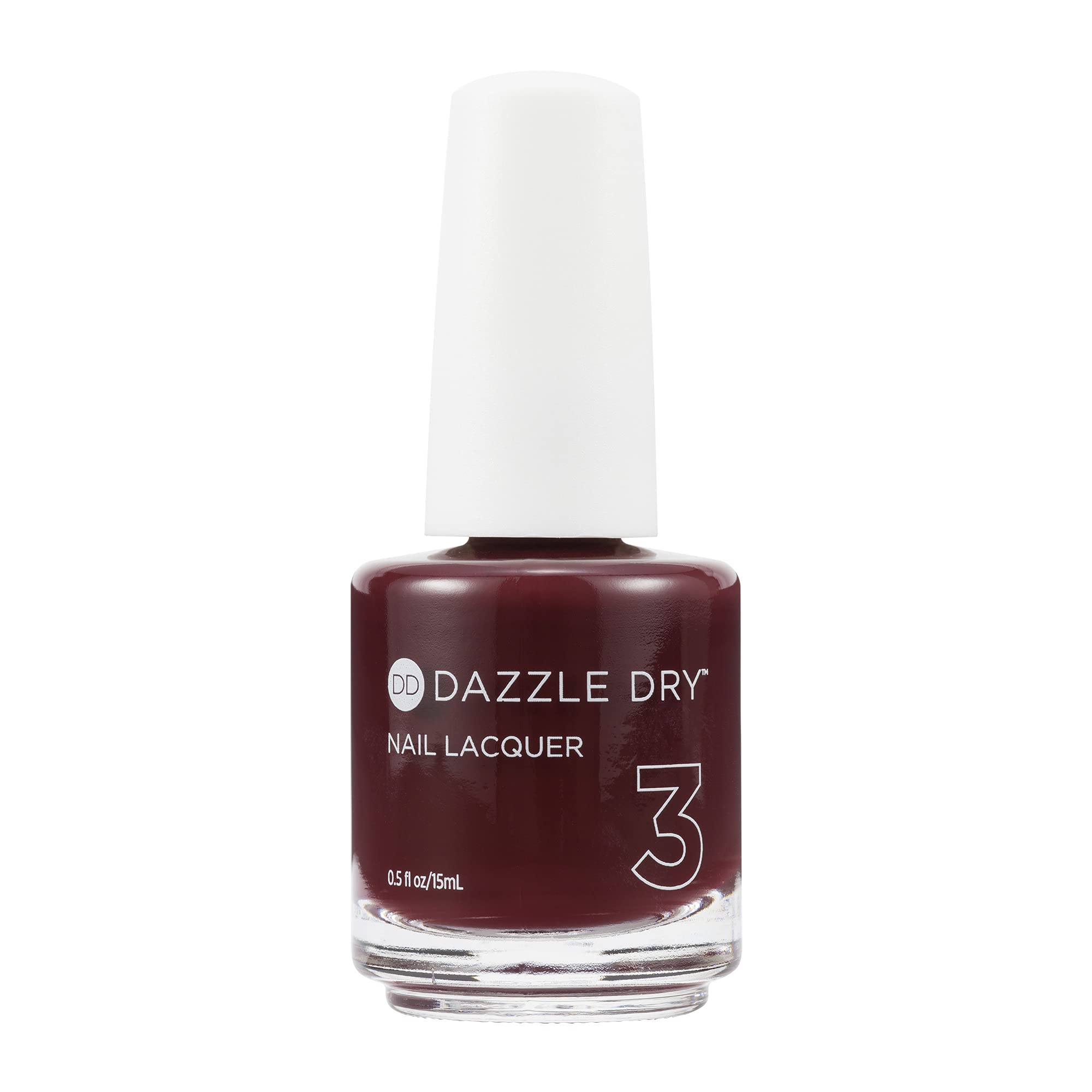 Dazzle Dry Nail Lacquer Step 3 - Passionate Red Wine Nail Polish (0.5 fl oz) - Long-Lasting, Vegan & Cruelty-Free - Perfect for Parties, Weddings & Special Occasions