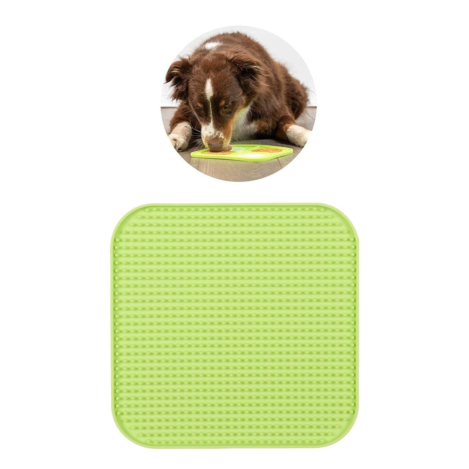 Lyla Dog Lick Mat - Slow Feeder Alternative, Snuffle Mat for Dogs, Green - Perfect for Mealtime Fun, Anxiety Relief & Mental Stimulation for Pets