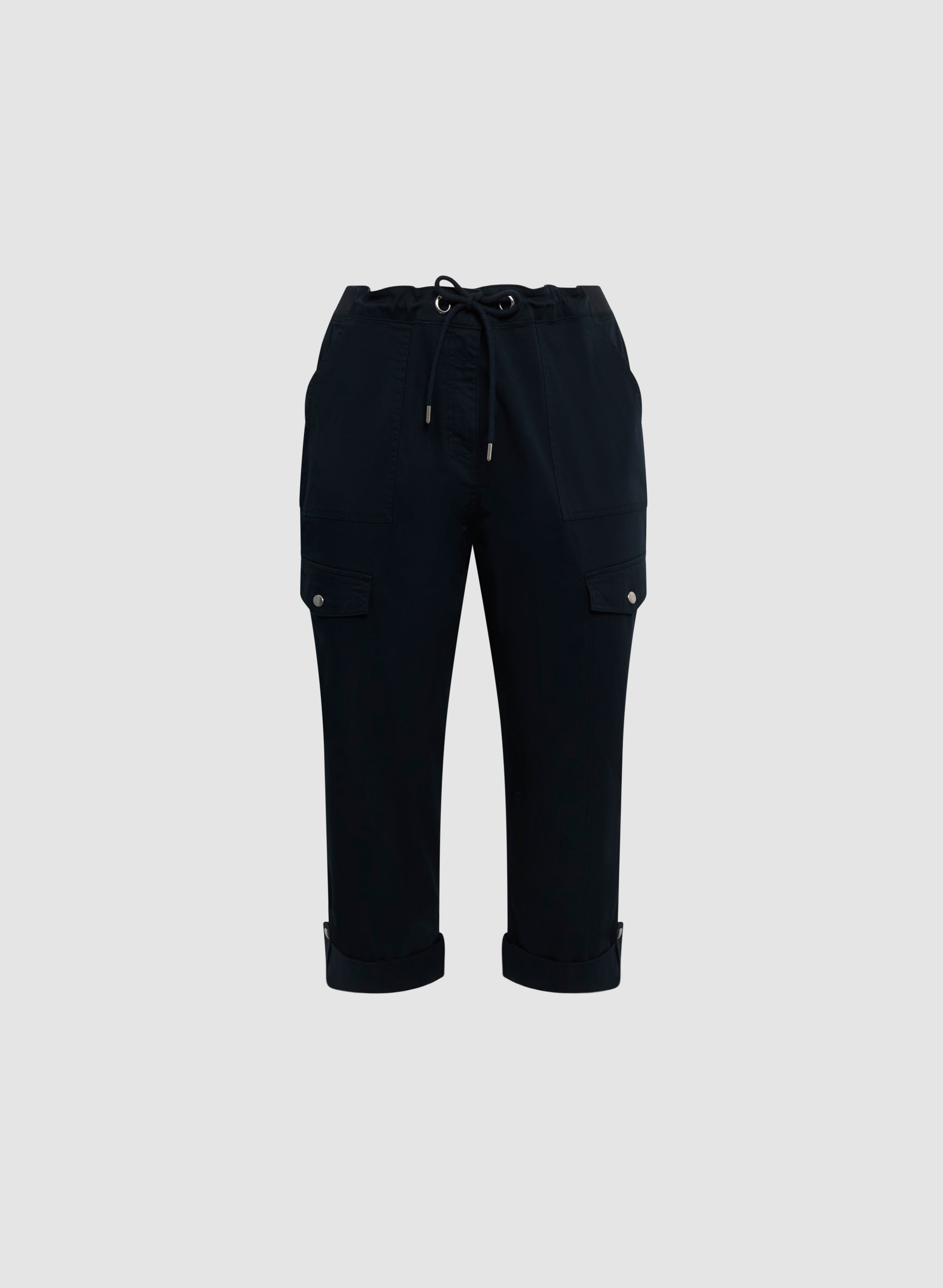 Women's Cotton Cargo Capri Pants - Comfortable Stretch Casual Pants with Multiple Pockets for Hiking, Travel & Outdoor Activities