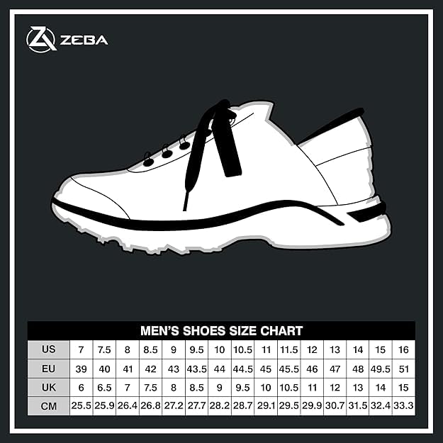 ZEBA Men's Hands-Free Slip-On Husky Walking Sneakers - Comfortable Lightweight Shoes for Walking, Running & Travel - Perfect for Outdoor Activities, Work & Casual Wear