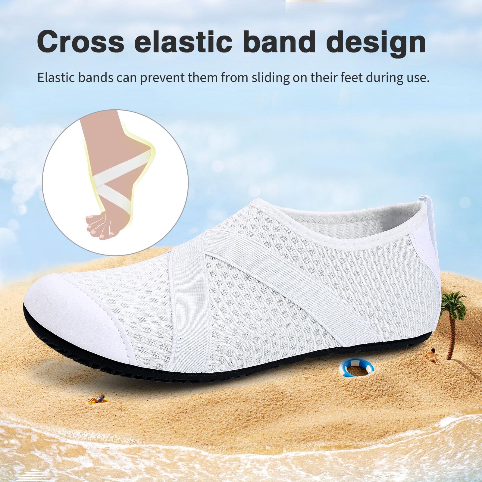 Men's & Women's Quick-Dry Water Shoes - Barefoot Beach Pool Shoes for Surfing, Swimming & Water Sports | Perfect for Yoga, Aqua Fitness & Outdoor Activities