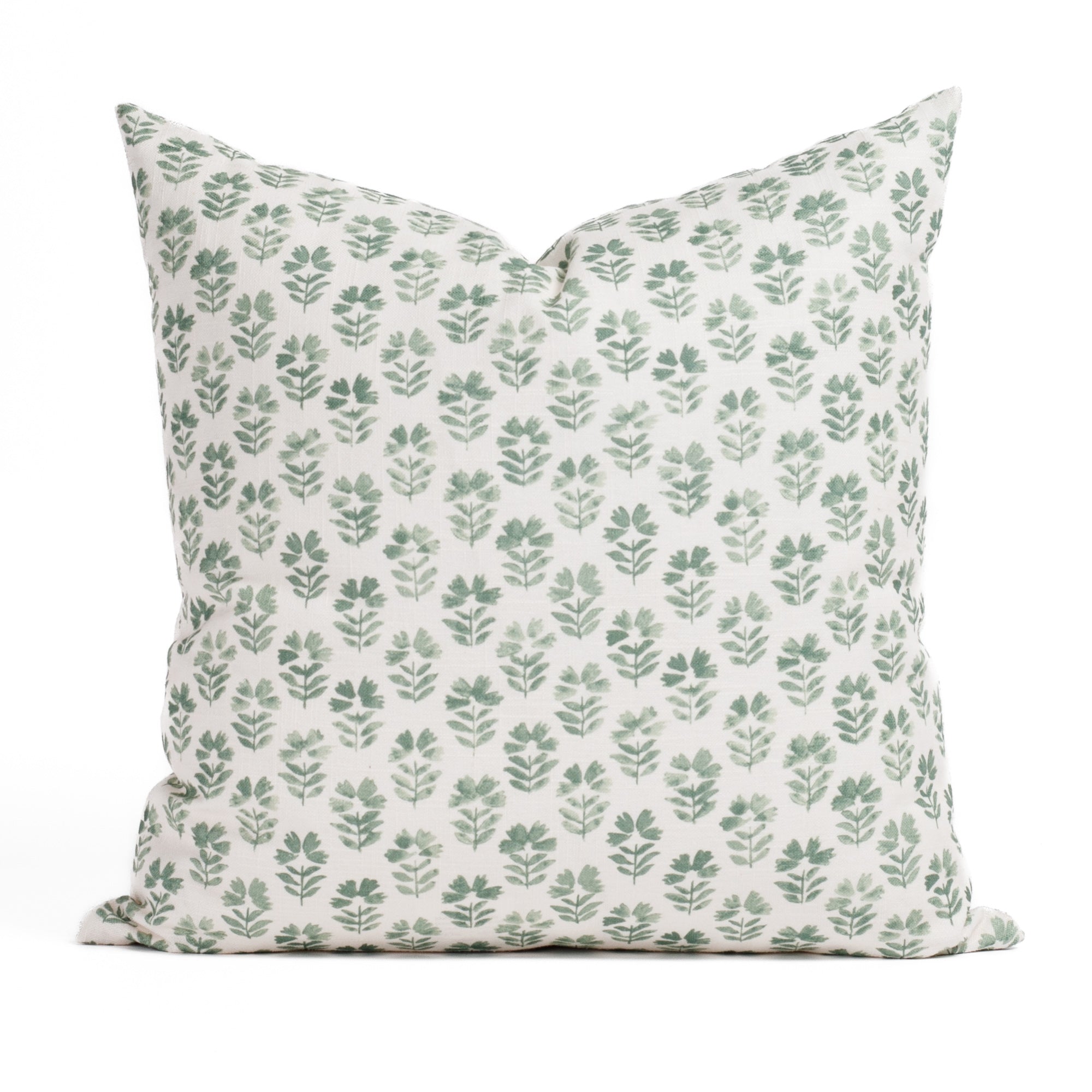 Carmel 20x20 Inch Decorative Throw Pillow Cover - Soft Pine Green Cushion for Sofa, Bed, Living Room & Home Decor