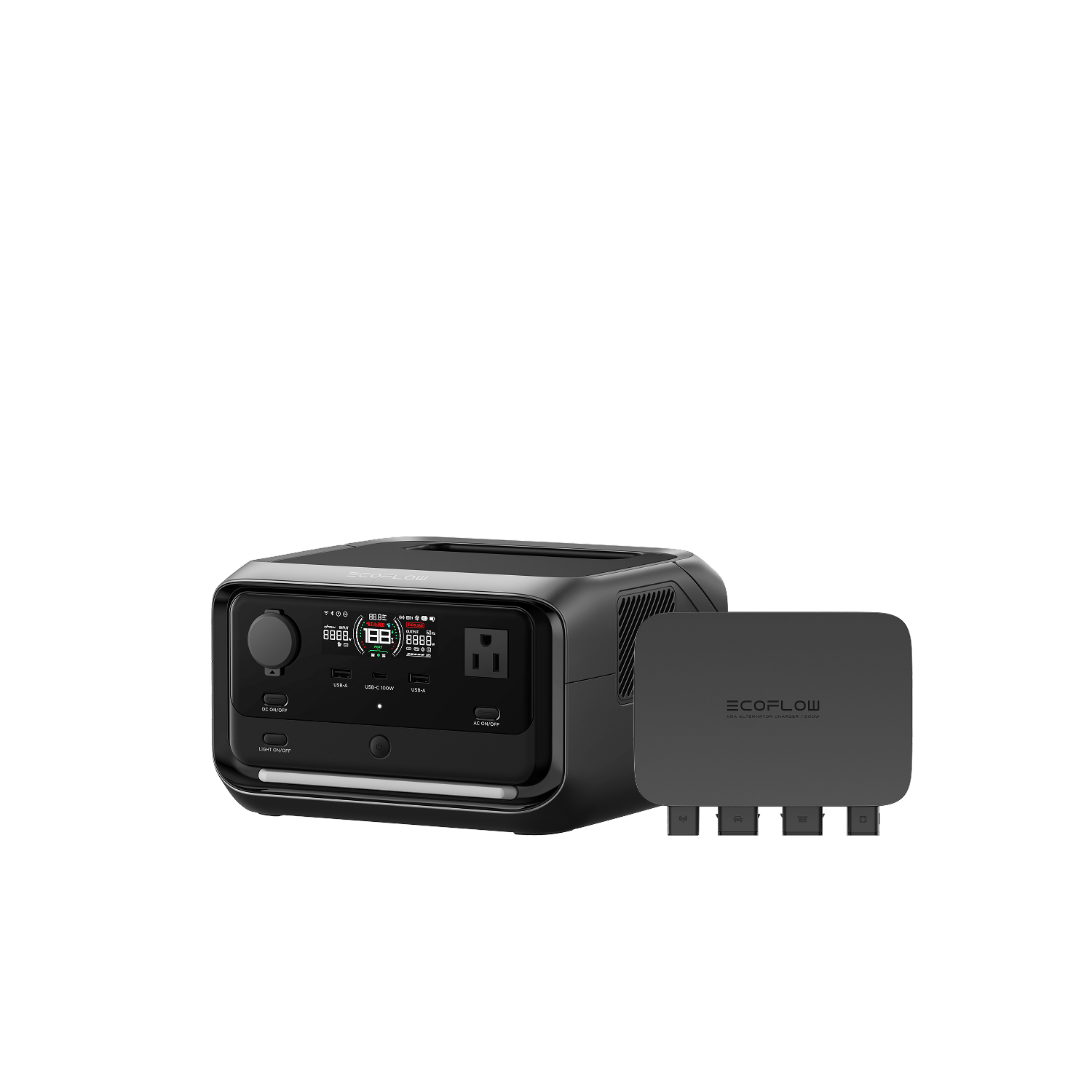EcoFlow 500W Portable Power Station Alternator Charger for RV, Van, Boat & Off-Grid Camping - Fast Charging Solution for Outdoor Adventures