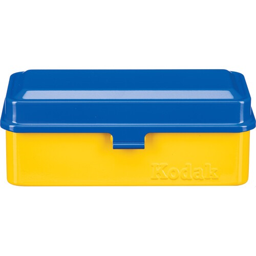 Kodak Steel 120/135mm Film Storage Case - Blue Lid & Yellow Body - Perfect for Film Protection, Travel & Photography Enthusiasts