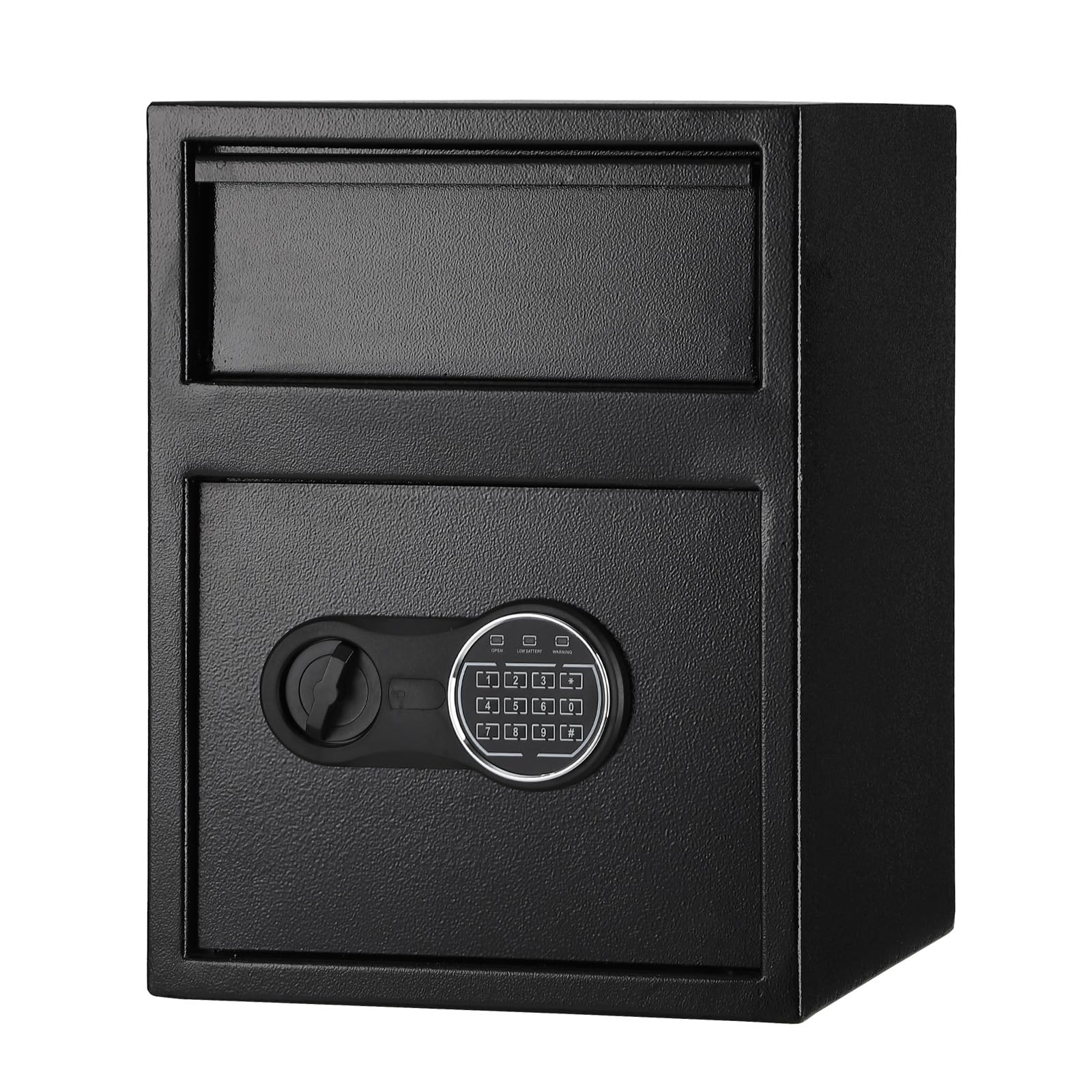 Digital Depository Safe Box - Electronic Steel Safe with Keypad & Emergency Keys | Secure Locking Drop Box for Cash, Jewelry & Valuables | Ideal for Home, Office & Retail Security