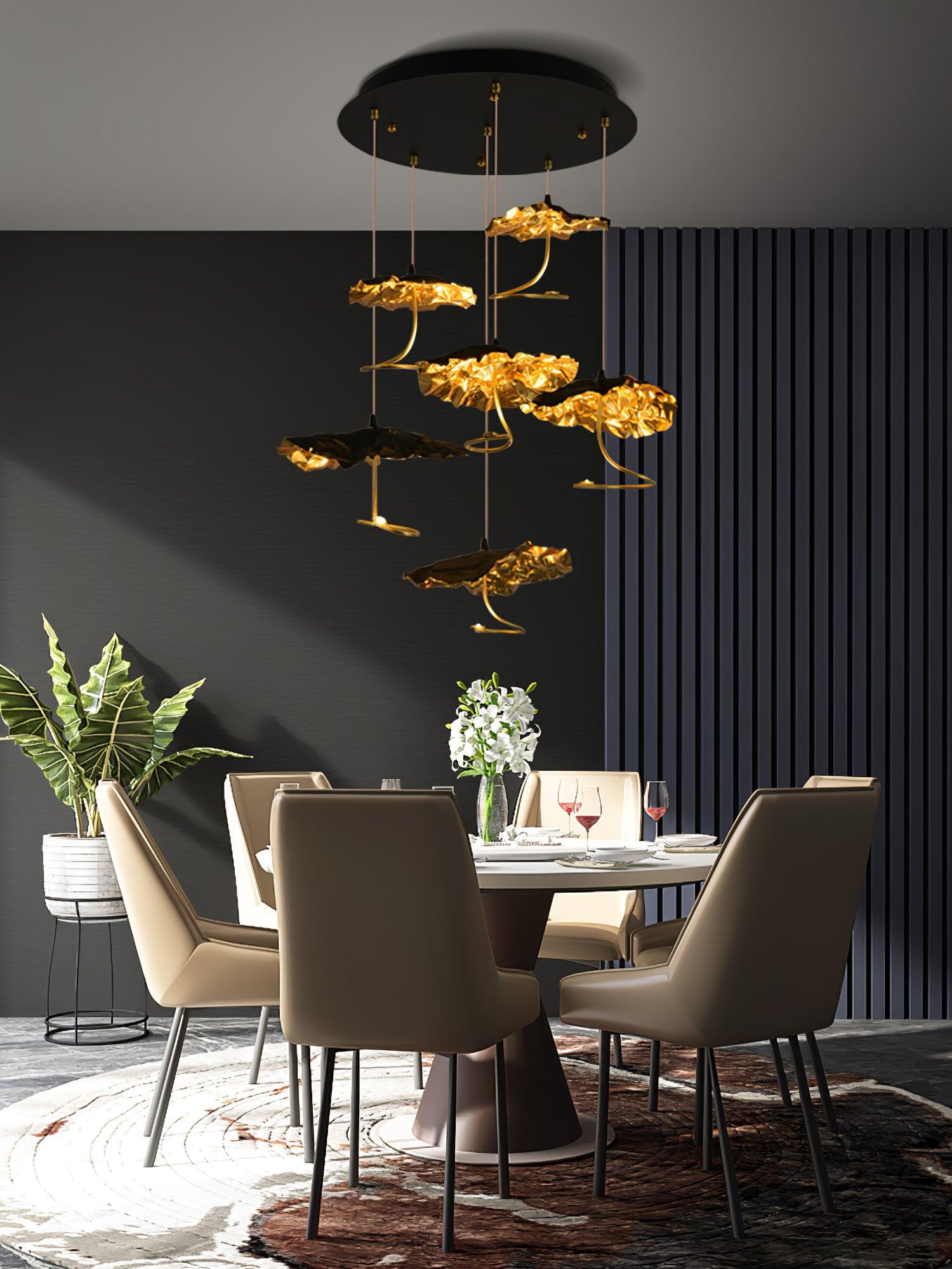 Brass Aviary Constellation Chandelier - Elegant Celestial Lighting Fixture for Dining Room, Bedroom or Living Room Decor