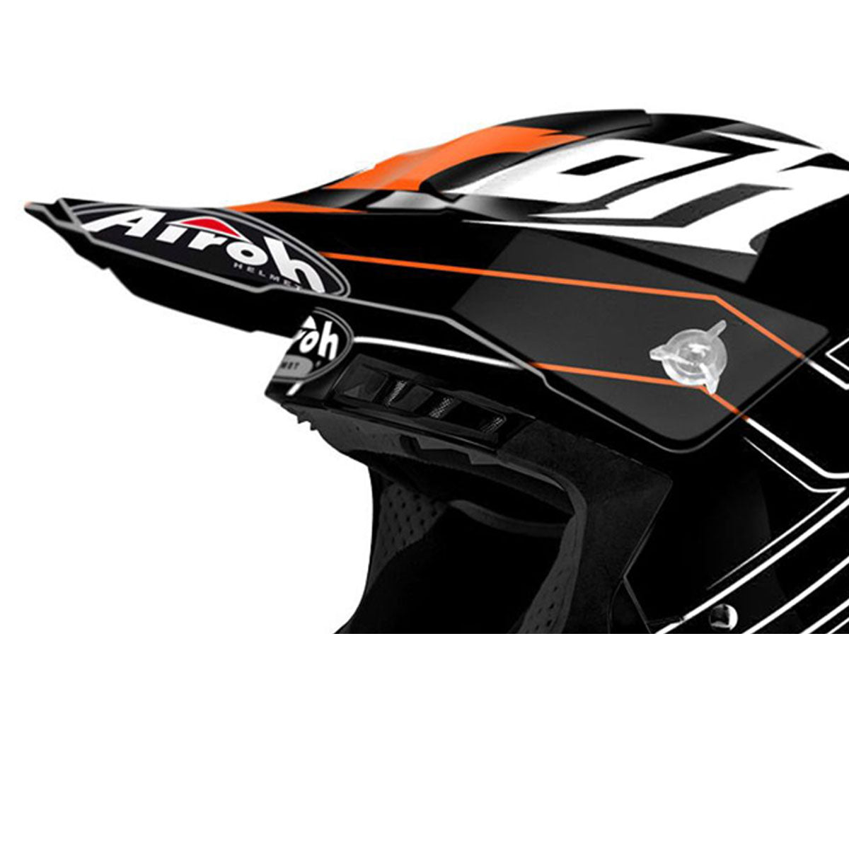 Airoh Peak For Switch Spacer Orange/Black Motorcycle Helmet - Lightweight Off-Road & Street Riding Protection for Adventure Bikers