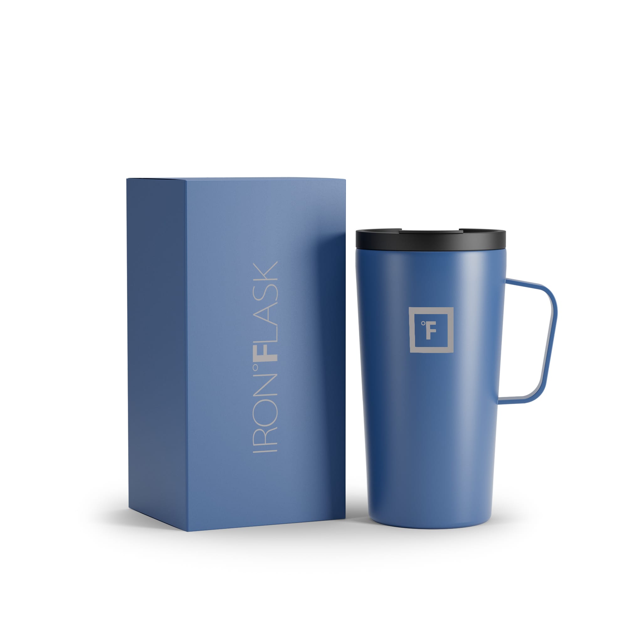 16 Oz Grip Coffee Mug 2.0 - Non-Slip Handle, Durable Ceramic Travel Mug for Hot & Cold Drinks - Perfect for Office, Commute, Camping and Outdoor Activities