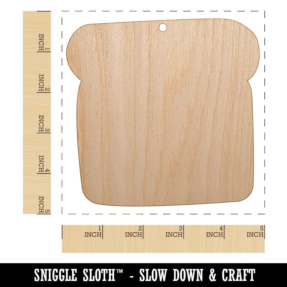 Sniggle Sloth Wood Slice Ornament - Unfinished DIY Christmas Tree Craft with Pre-Drilled Holes - Perfect for Holiday Decorations & Handmade Gift Making