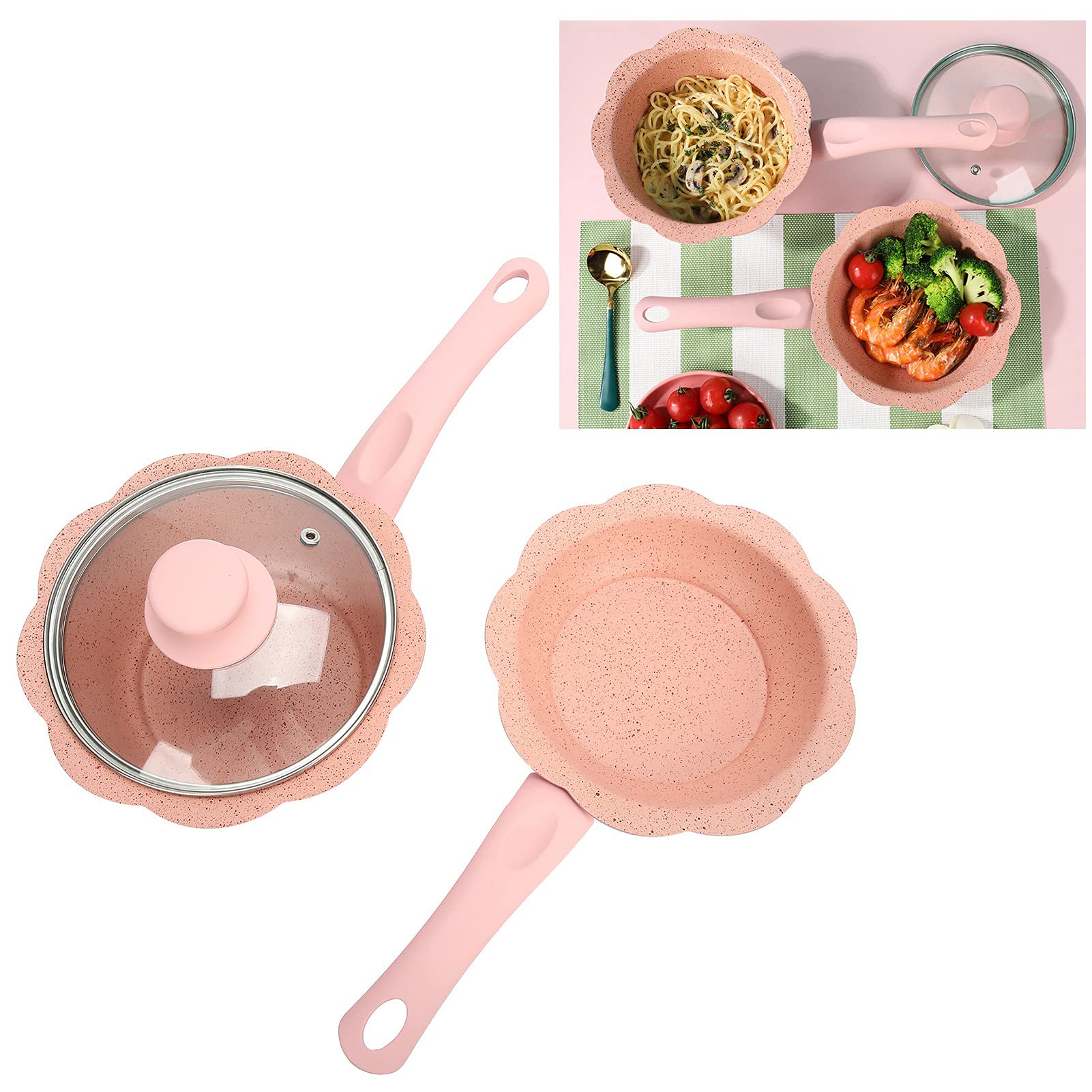 Alvinlite Non-Stick Baby Food Cookware Set - Multi-Function Milk Soup Pot & Frying Pan for Infant Nutrition | Perfect for Homemade Baby Puree, Formula Heating & Toddler Meal Prep