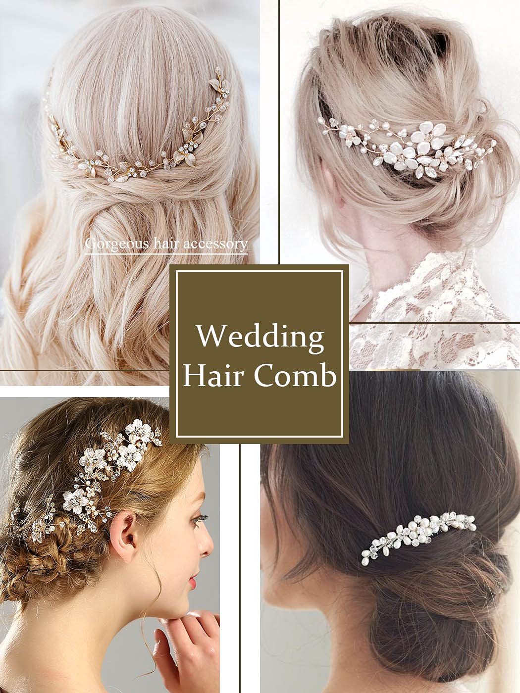 Pearl Bridal Hair Comb - Rhinestone Wedding Hair Jewelry for Women & Girls - Perfect for Brides & Special Occasions