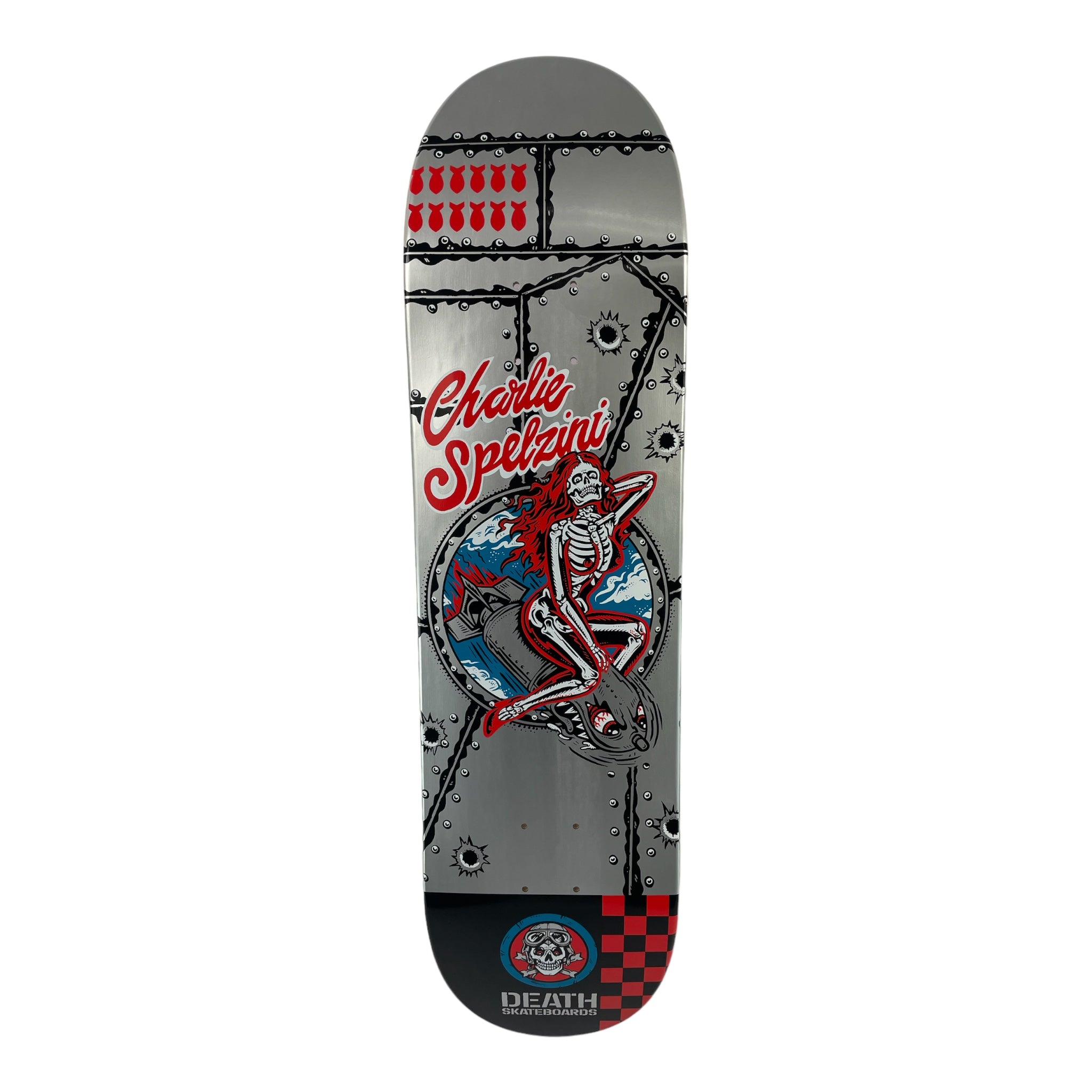 Charlie Spelzini Pro Deck by Death Skateboards - Premium Skateboard Deck in Multiple Sizes for Street & Vert Skating