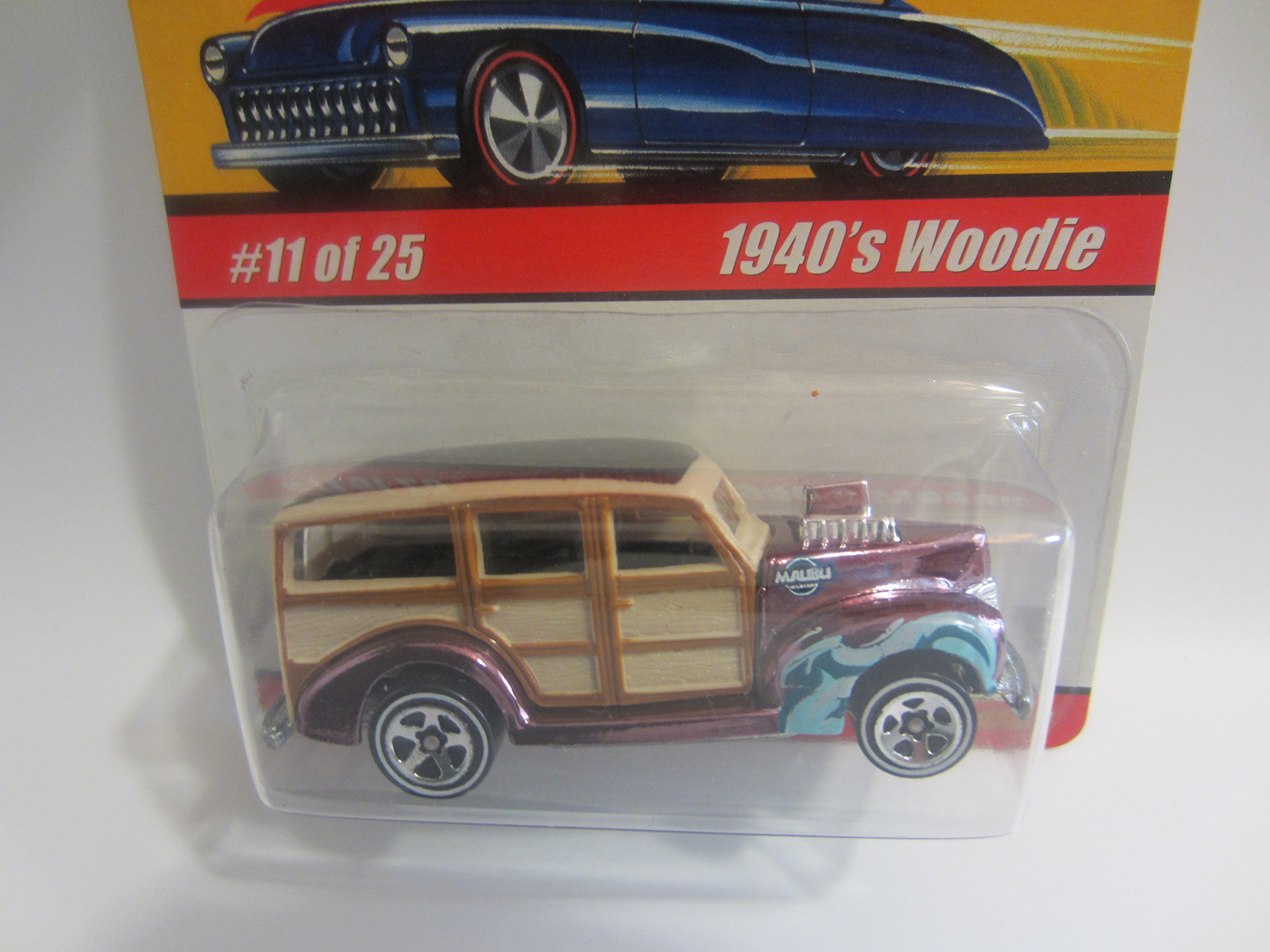 Hot Wheels 1940's Woodie Classics Series 1 Purple Die-Cast Car - Limited Edition 11/25 - Collectible Toy for Kids & Adults - Perfect for Display, Gifts and Car Enthusiasts