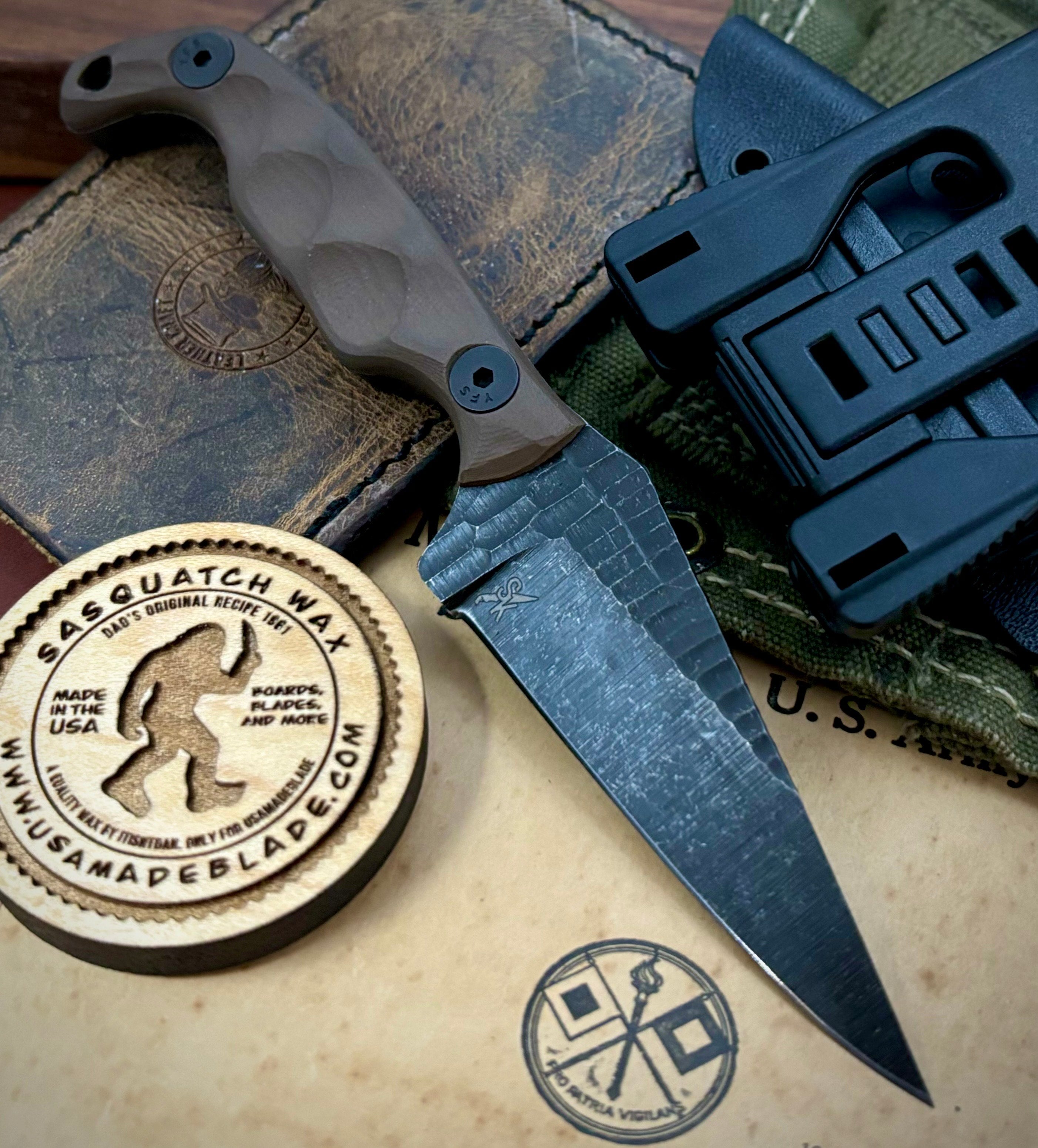 Stroup Knives Mini Folding Pocket Knife with FDE G10 Handle - EDC, Camping, Hiking & Outdoor Survival Gear