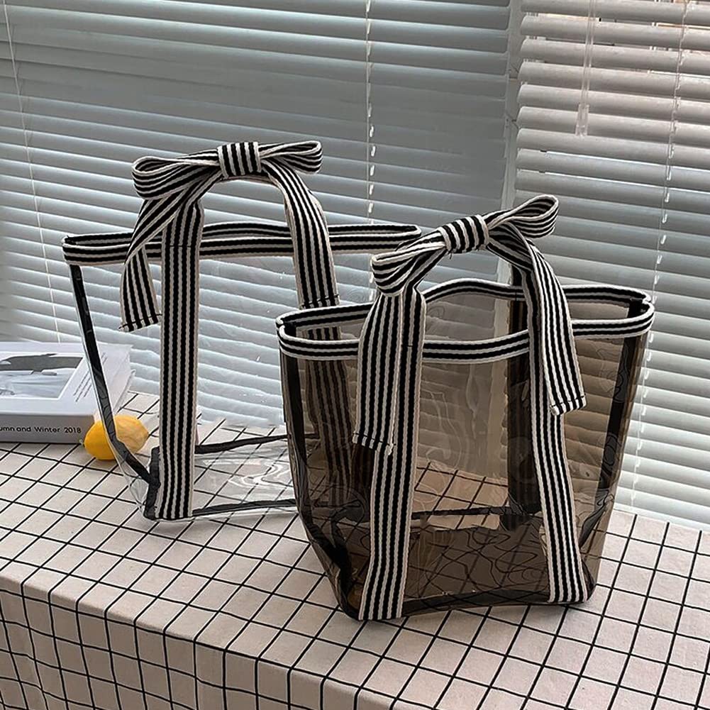 Clear Travel Bags for Women - Waterproof Tote Purse for Work, Beach, Gym & Stadium - TSA Approved Carry-On Bag - Perfect for Airport Security, Shopping & Daily Commute