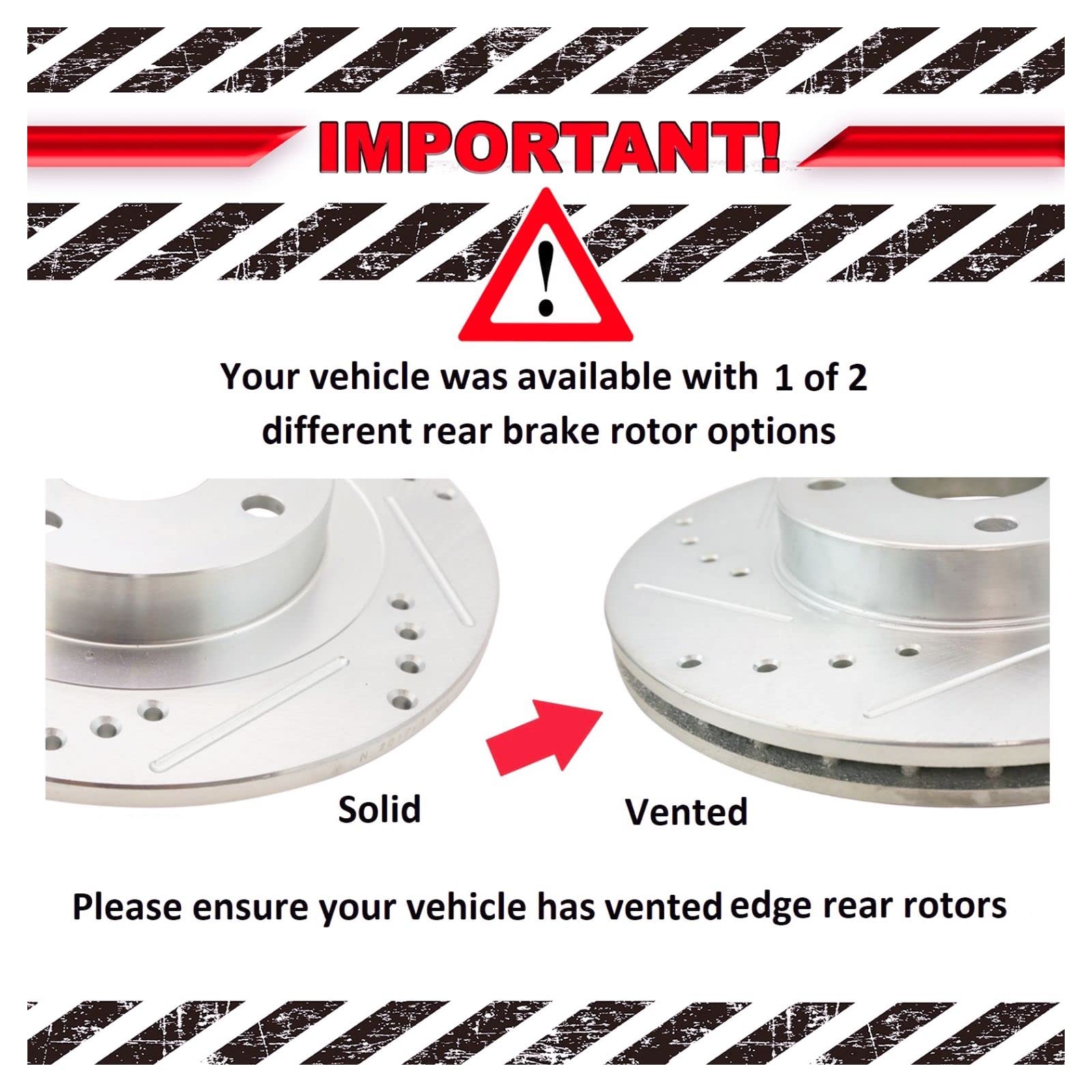 High-Performance Ceramic Brake Pads & Drilled Slotted Rotors Kit - Front & Rear Brake Upgrade for Cars, Trucks & SUVs - Perfect for Racing, Towing & Daily Driving