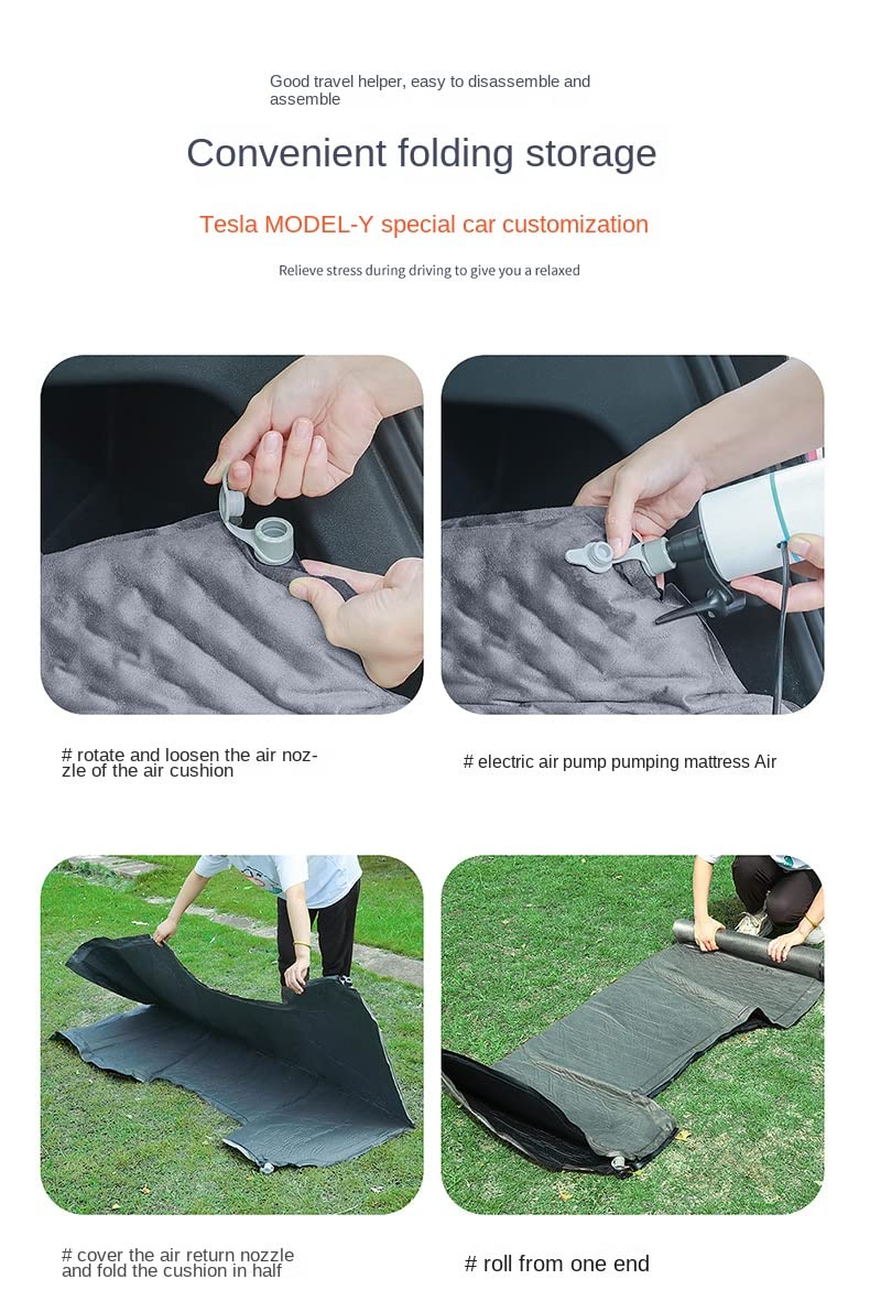 **Car Mattress for Tesla Model 3 & Model Y (2017-2022) – Portable Trunk Mattress for Camping, Road Trips & Comfortable Car Sleeping**