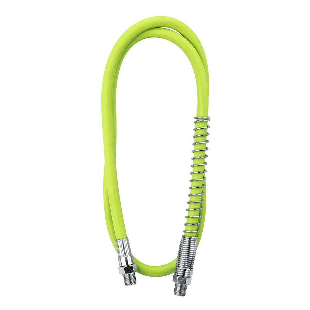 FLEXZILLA L2965FZSP 1/8in x 36in Grease Hose with Spring Guard & 1/8in MNPT Ends - Heavy Duty Flexible Grease Gun Hose for Automotive, Industrial & Farm Equipment Maintenance