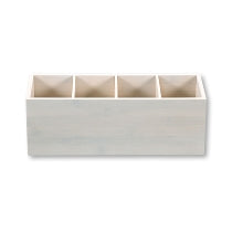 Premium White Bamboo Cutlery Box - Eco-Friendly Utensil Holder for Kitchen, Dining, and Travel - Perfect for Home, Camping, and Picnics