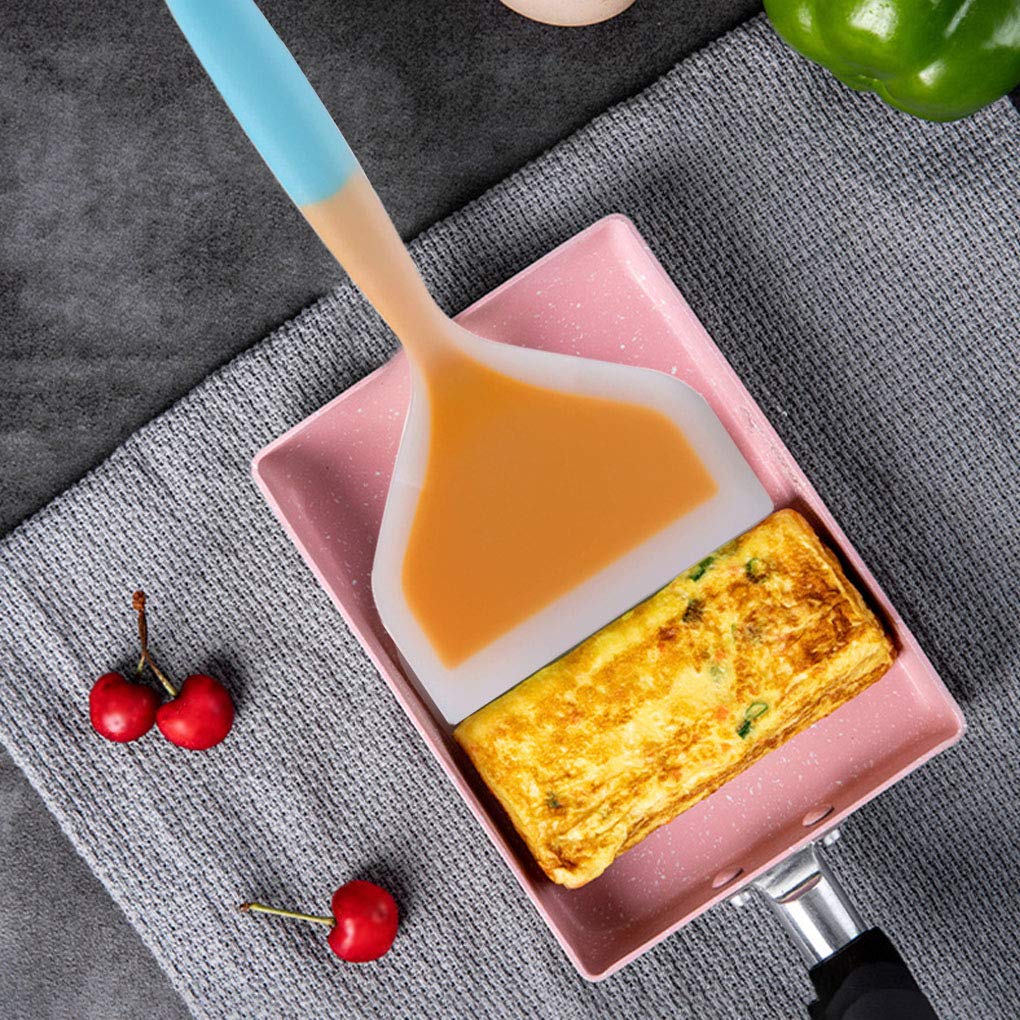 Lustar Silicone Kitchen Utensils Set - Non-Stick Spatula, Wide Scraper for Cooking, Baking, Flipping Eggs, Meat & Pizza - Heat Resistant Kitchen Tools for Grilling, Frying & Baking